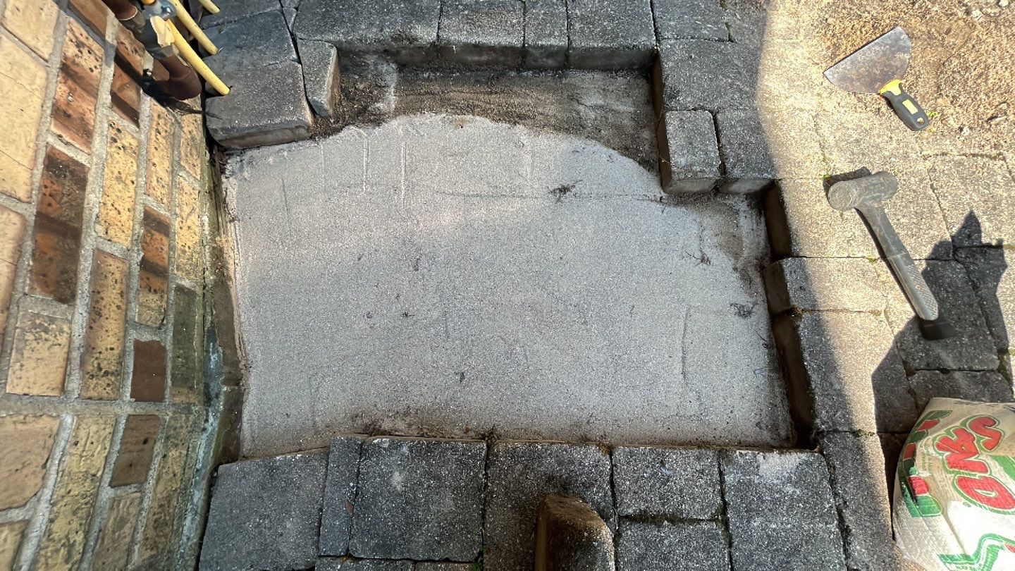 Brick paver clean, sand and seal.  using Algaecide, soft wash soap by Northern Power Washing LLC.