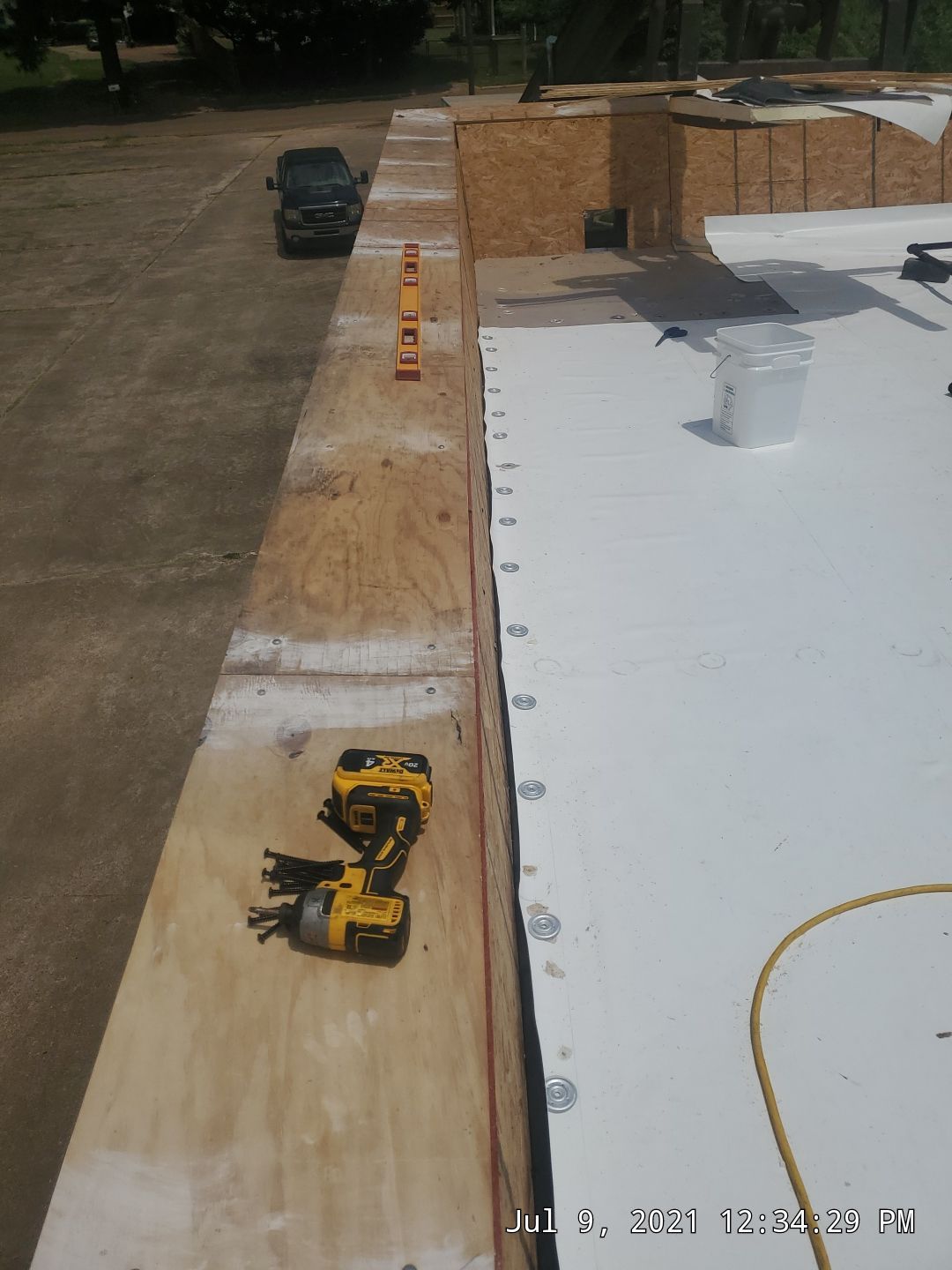 Commercial Roofing Installation using 50 mil PVC by Hostetler Roofing
