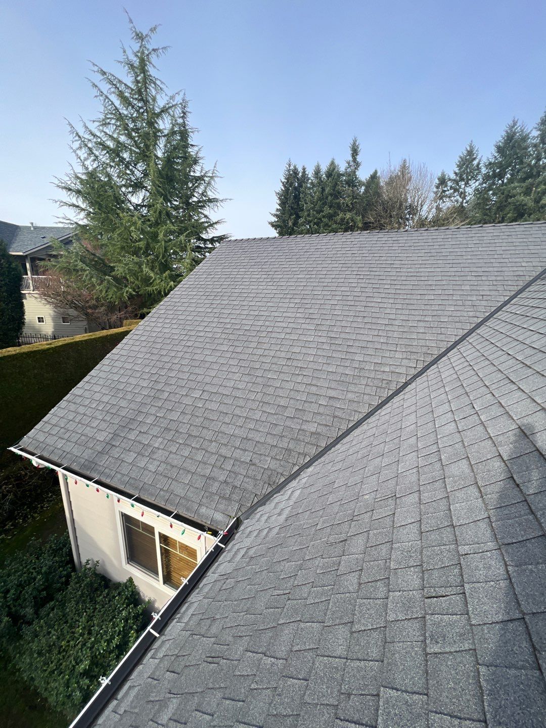 Residential Roofing Installation using Malarkey Vista (Color: Black Oak) by Orezona Building & Roofing Company, Inc.