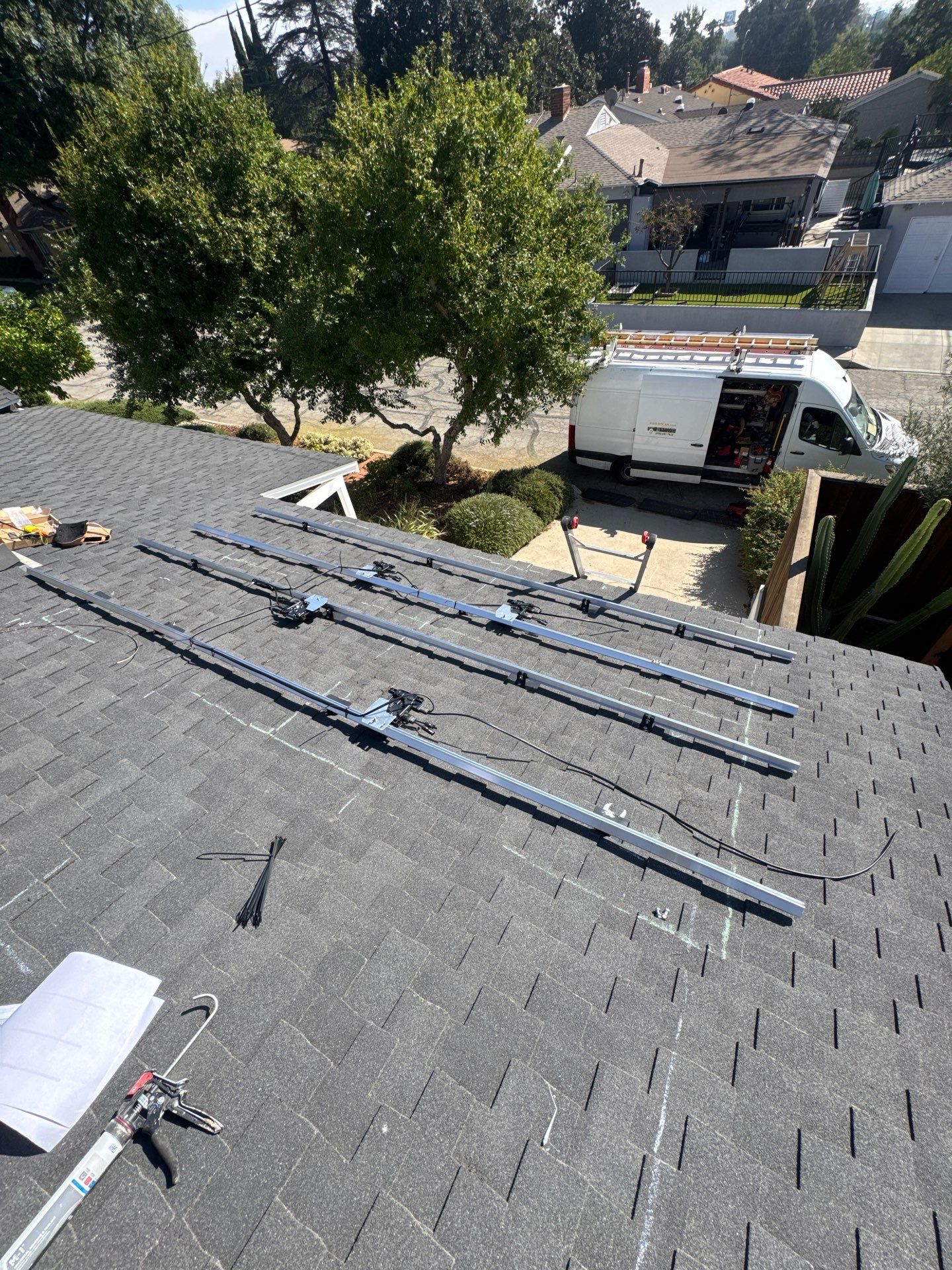 Glendale Residential Solar Installation with Enphase Microinverters on Shingle Roof by AWS Solar
