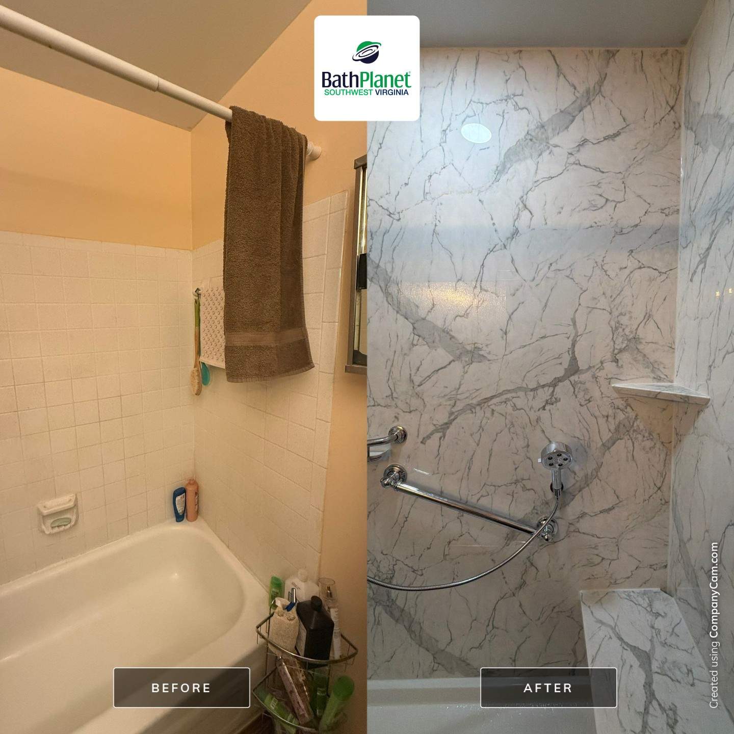 Tub to Shower Remodel by BathPlanet SW Virginia