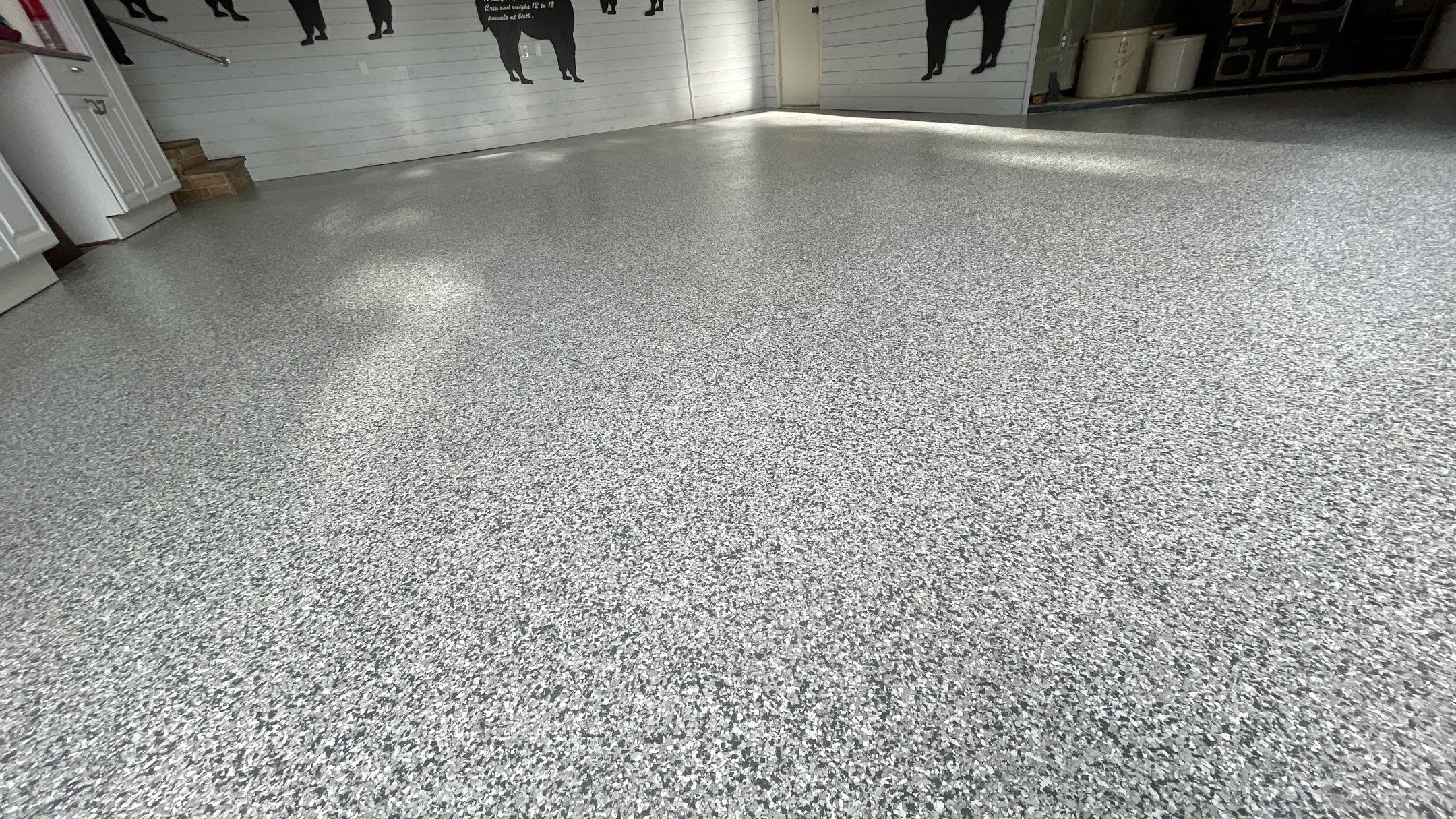 Garage Transformation using Slate Stone and the Penntek Evolution System by Croc Coatings, LLC
