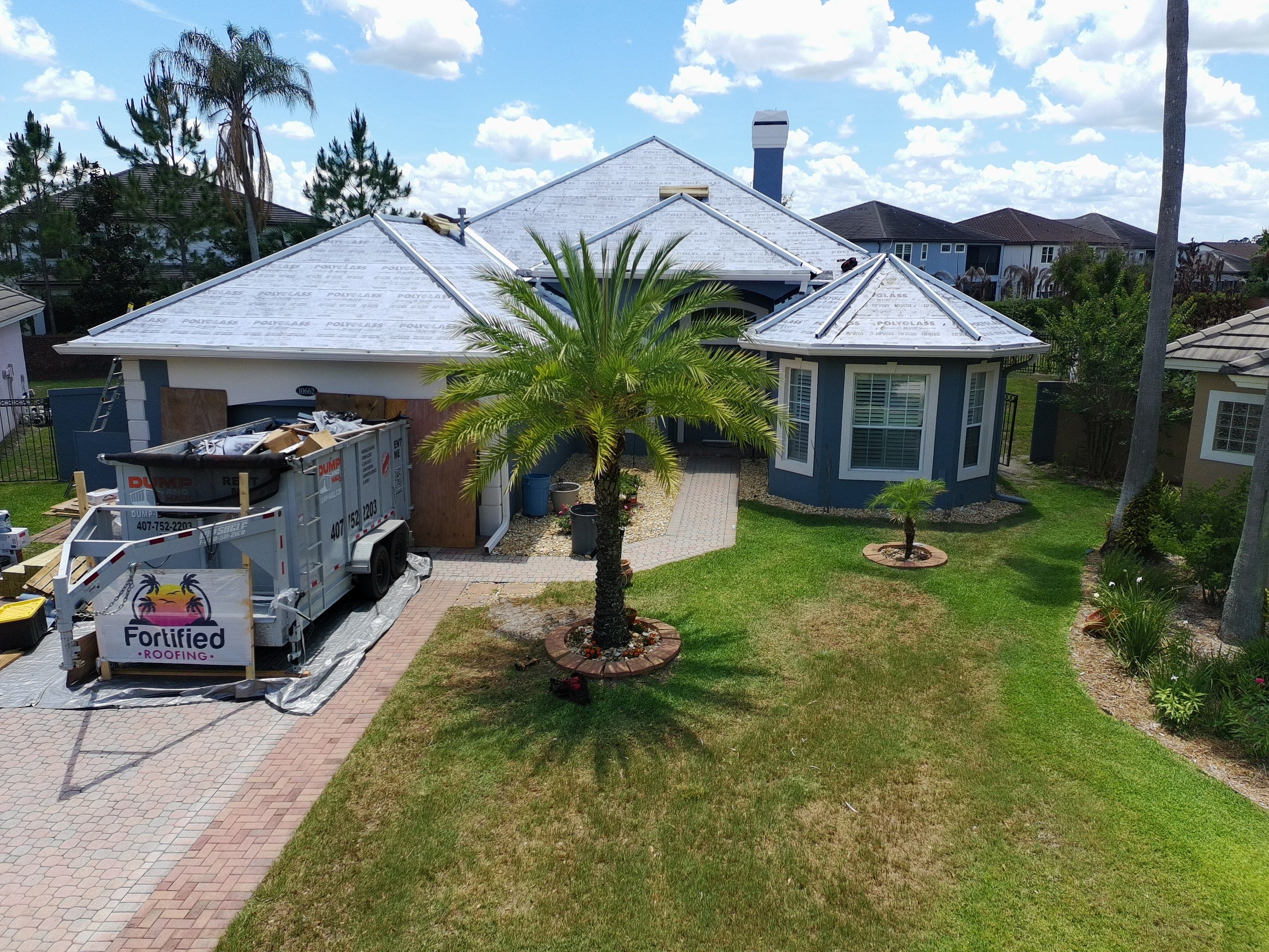 Concrete Tile Roof Replacement Using Polystick TU Plus in Orlando by Fortified Roofing Solutions Corp.