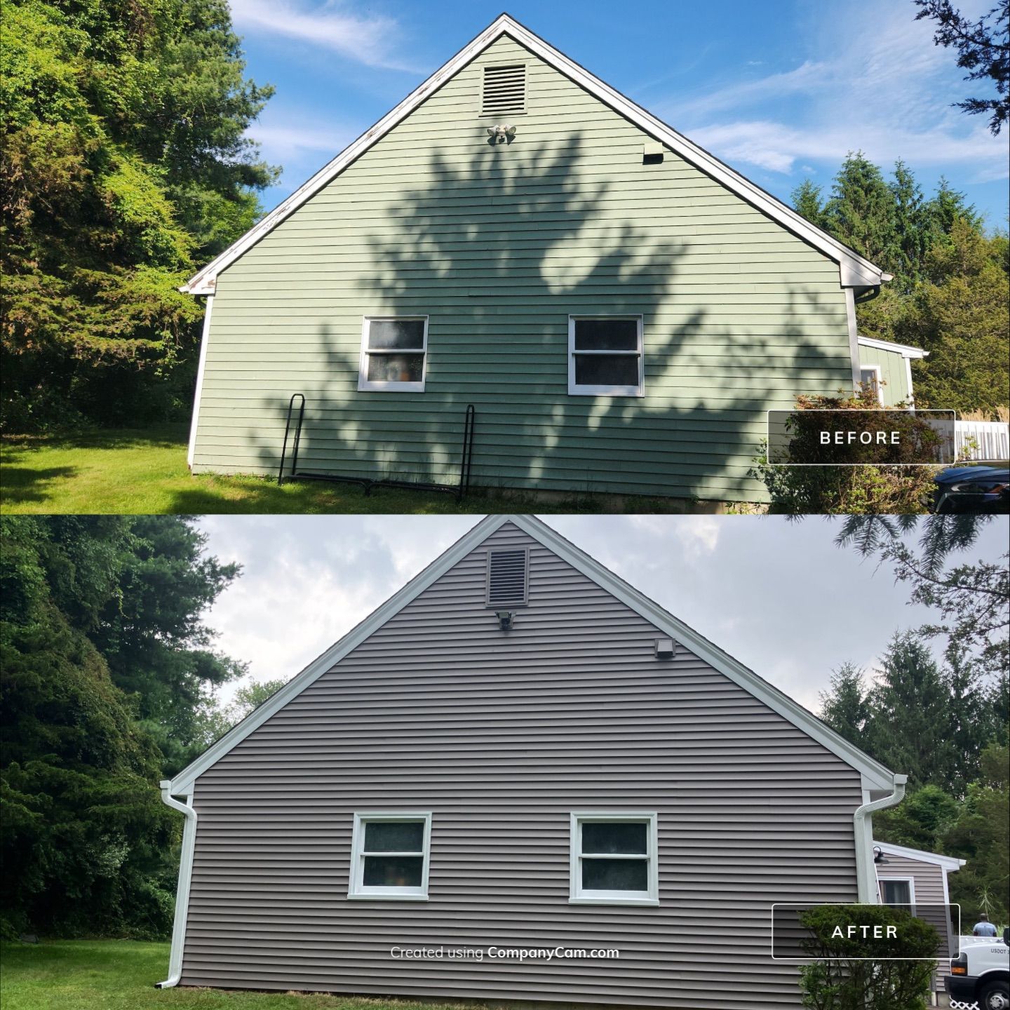 Siding Upgrade with Cert Monogram D/4 x 12'6" clapboard, Weathered Wood by DiGiorgi Roofing and Siding Inc