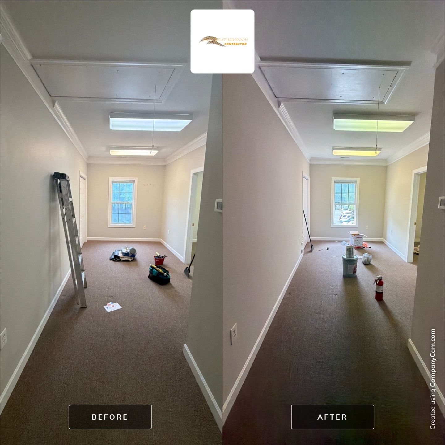 Interior Commercial Office Painting and Suite Refresh in Raleigh by Billy Weatherspoon Contractor