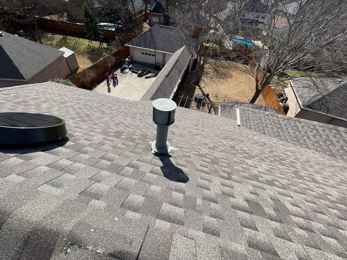 Major storm damage required full roof replacement along with other exterior repairs by First United Roofing & Construction