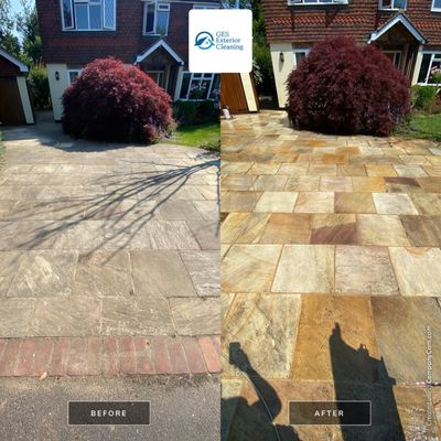 Patio Area Spring Clean using honda 21 ltr/min