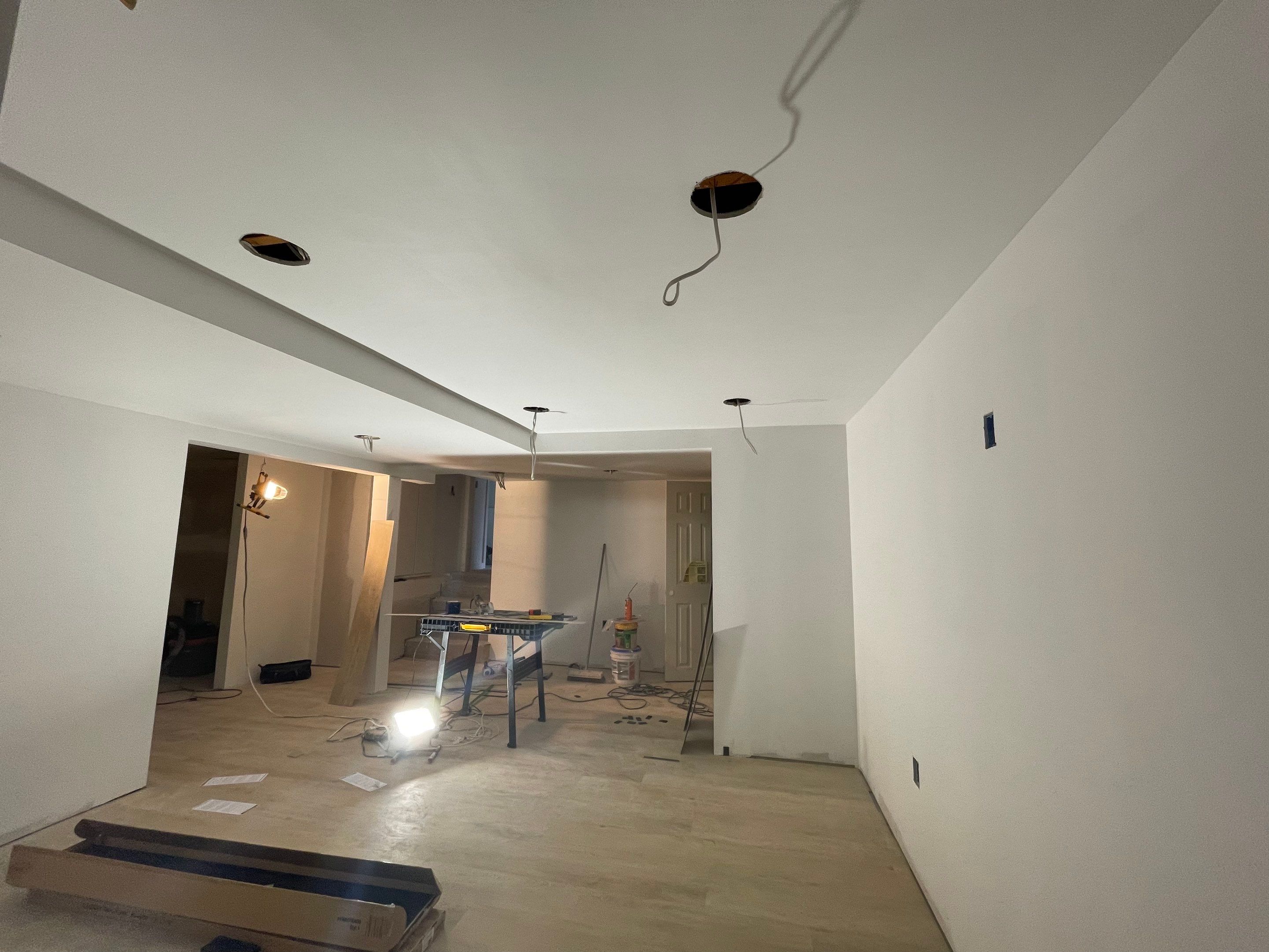 Basement Remodel using Wood by Home Concepts Construction