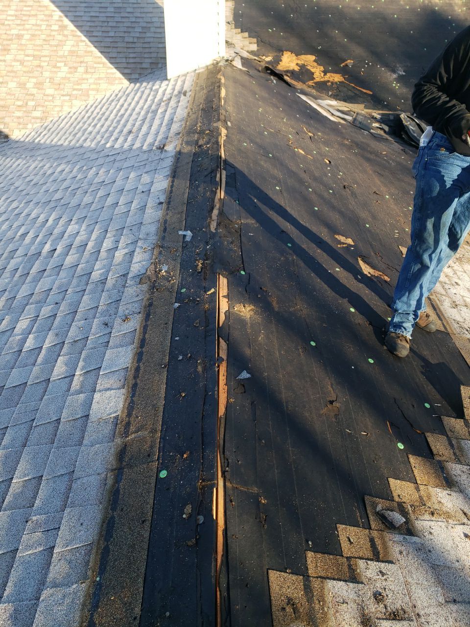 Storm Damaged Roof using GAF Timberline HDZ - Lifetime Shingle by The Roof Doctor