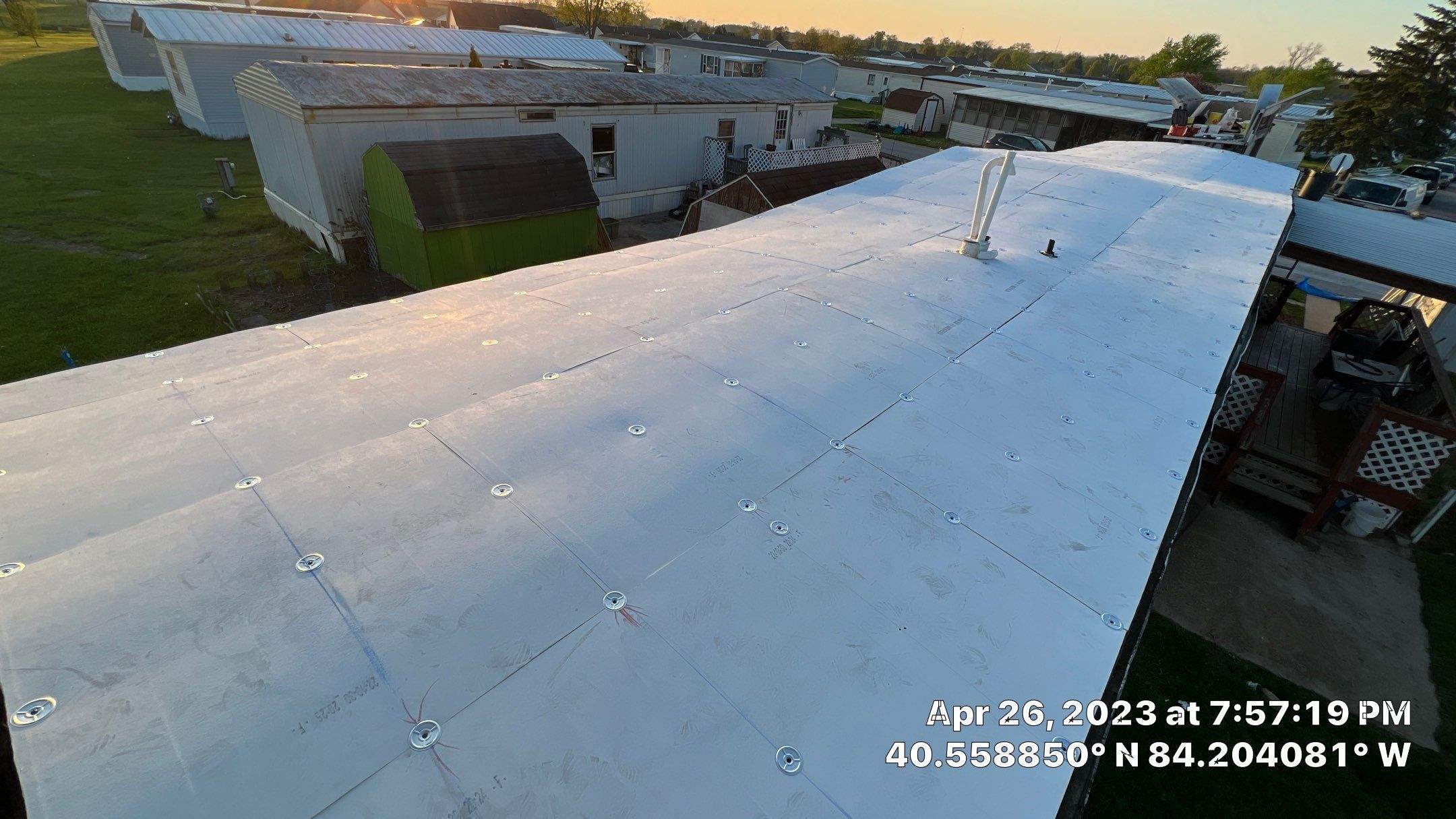 Residential Roofing Installation using 60 mil rubber roof  by Nitro Roofing and Construction