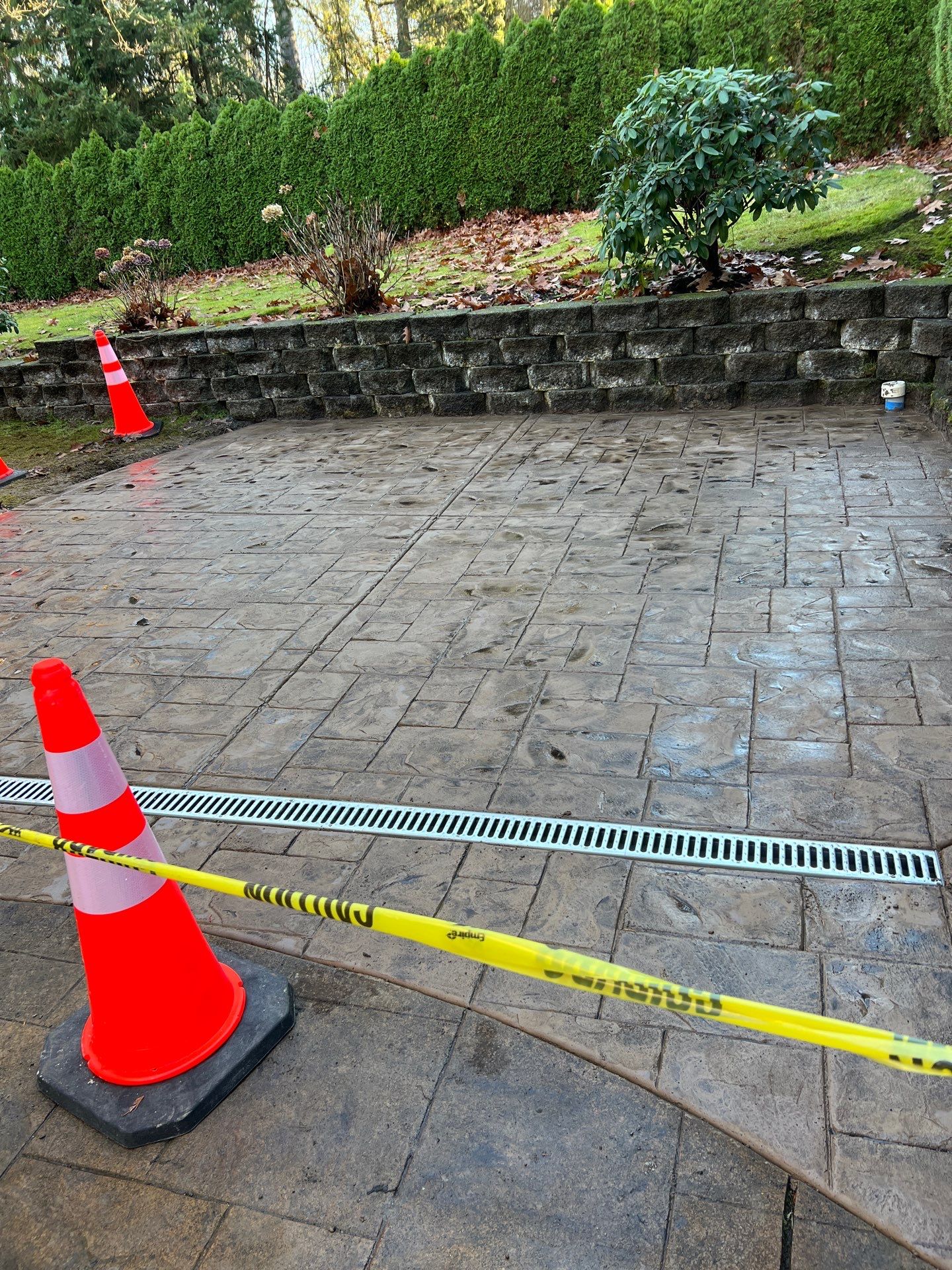 Stamped Concrete Patio  by Jireh Asphalt & Concrete Inc 