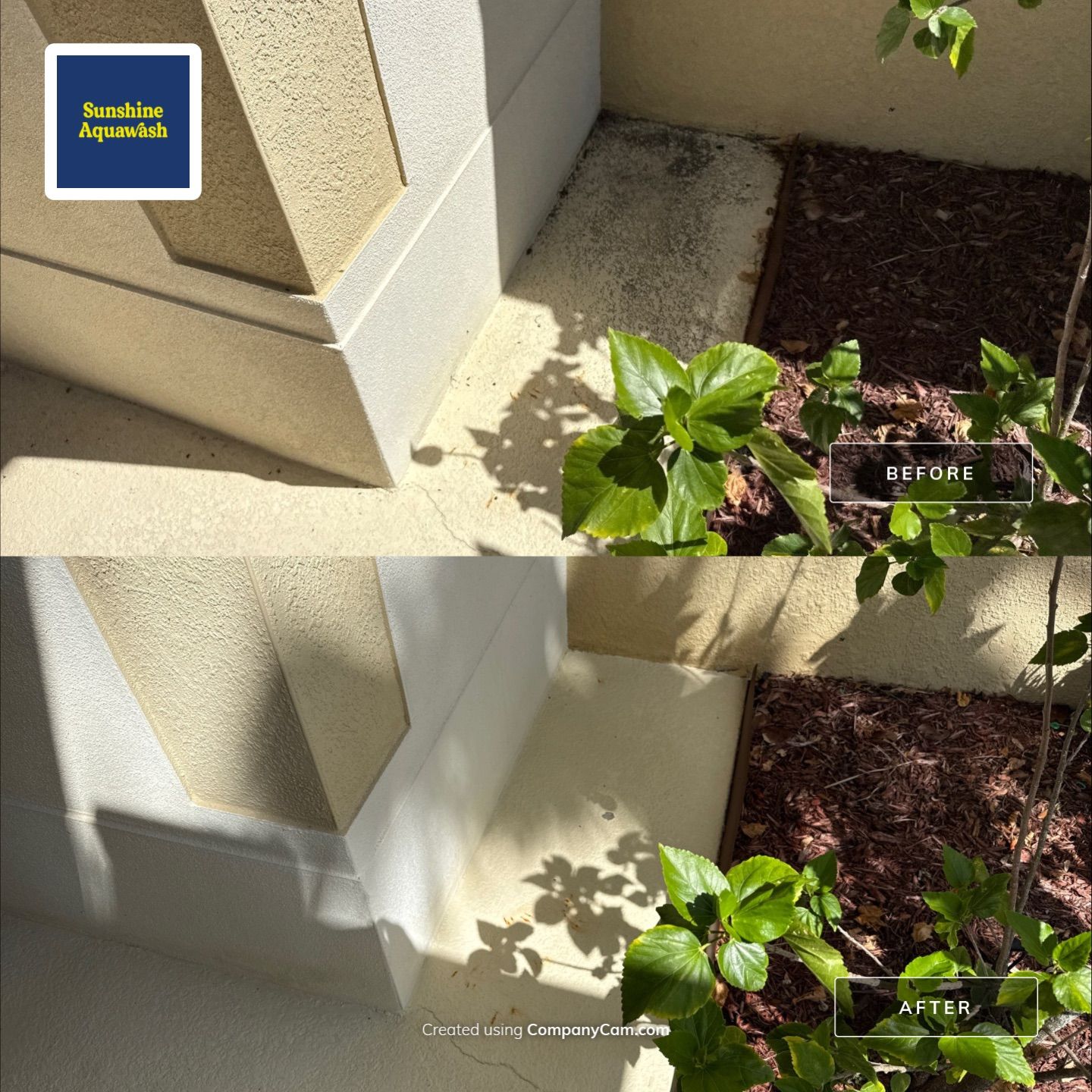 Driveway & Rear Wall Soft Wash | Lexington Community | Parrish, FL | Sunshine AquaWash by Sunshine AquaWash