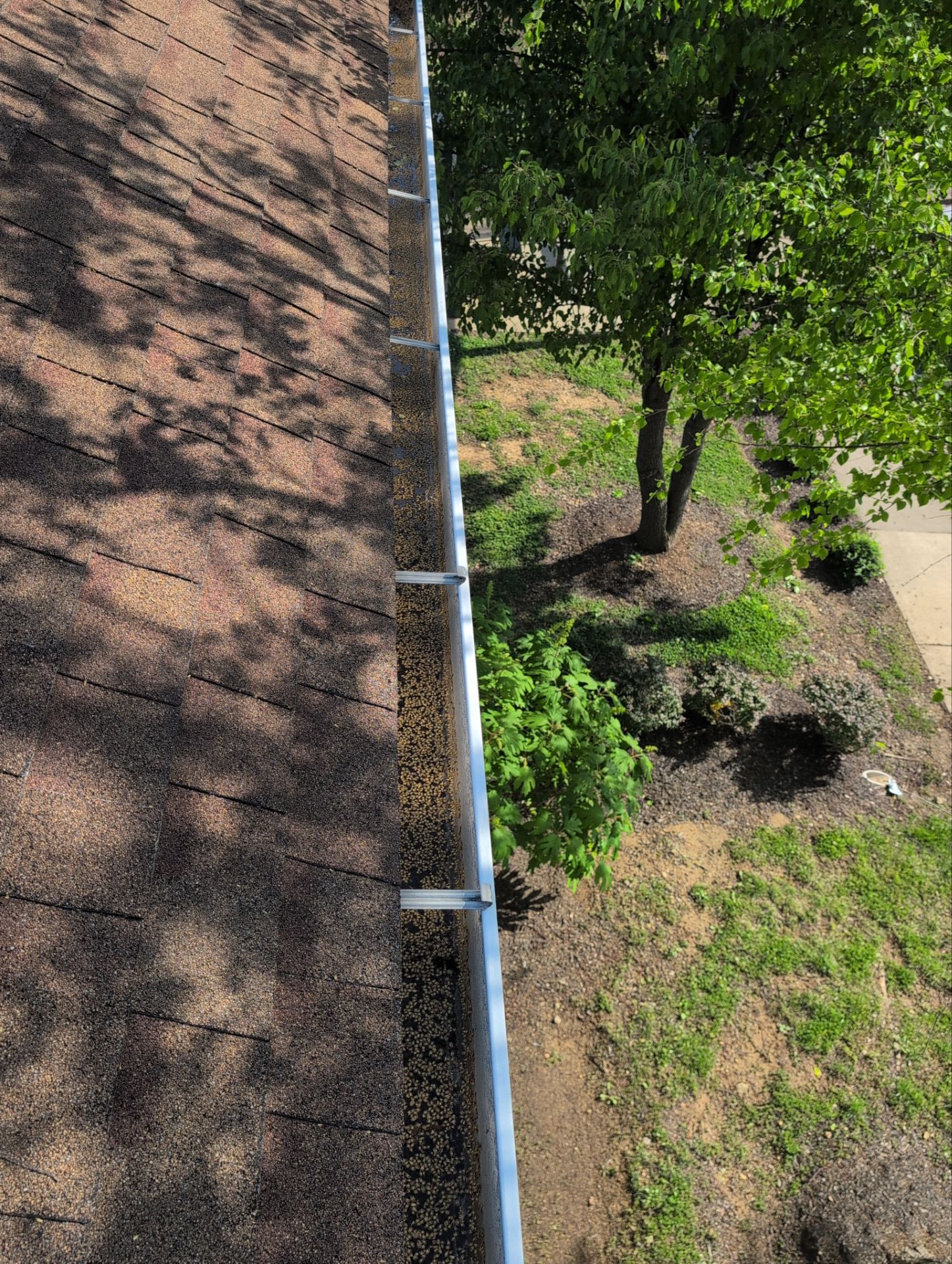 HOA gutter cleaning before photo.