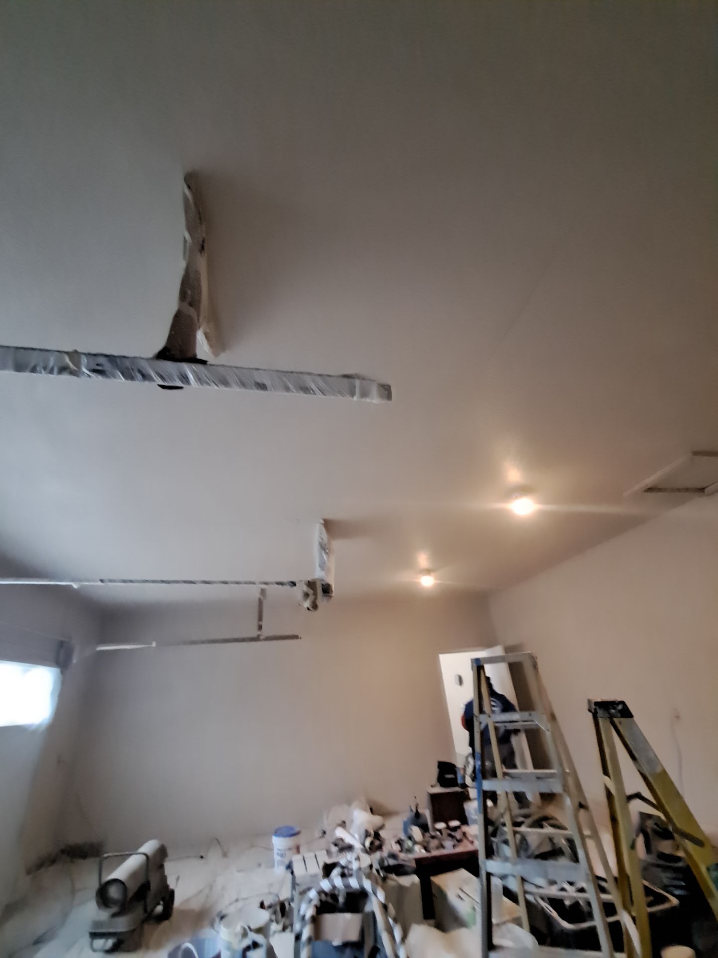 Garage dry wall repair/ re-texture, re-paint by Gordon Painting