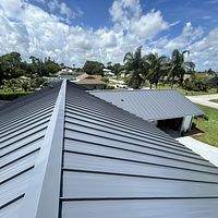 24ga 1.5" Mechanical Seam Matte Black by Total Roofing System The Metal Roof Experts