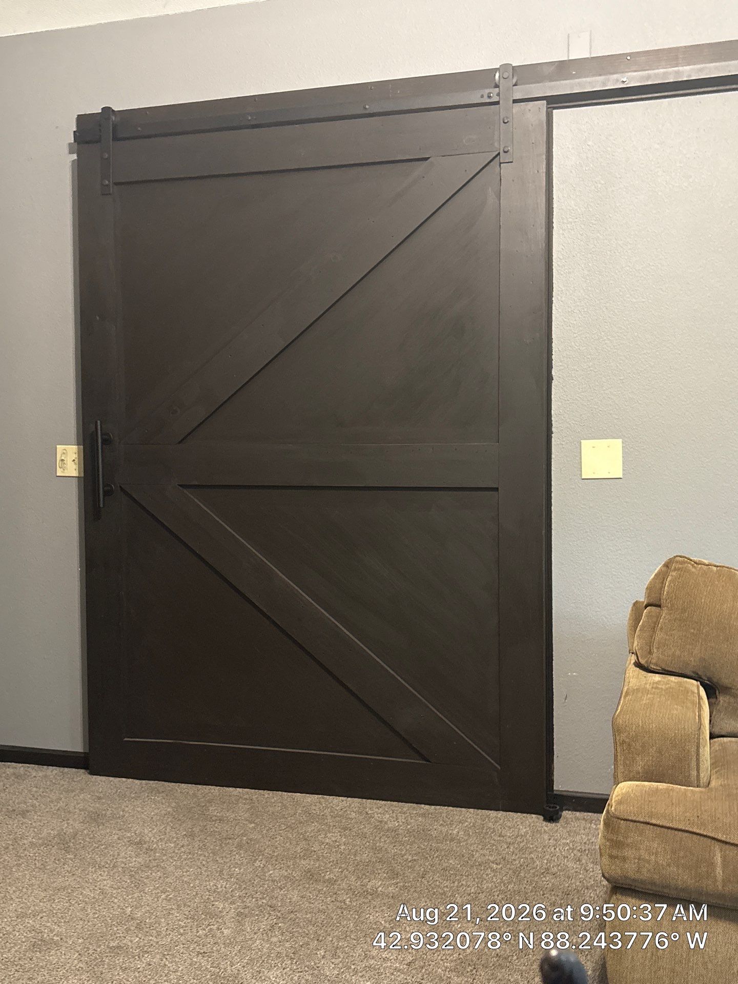 Interior Remodel With Custom Barn Door and Bay Window Seat by CompanyCam Sales Demo