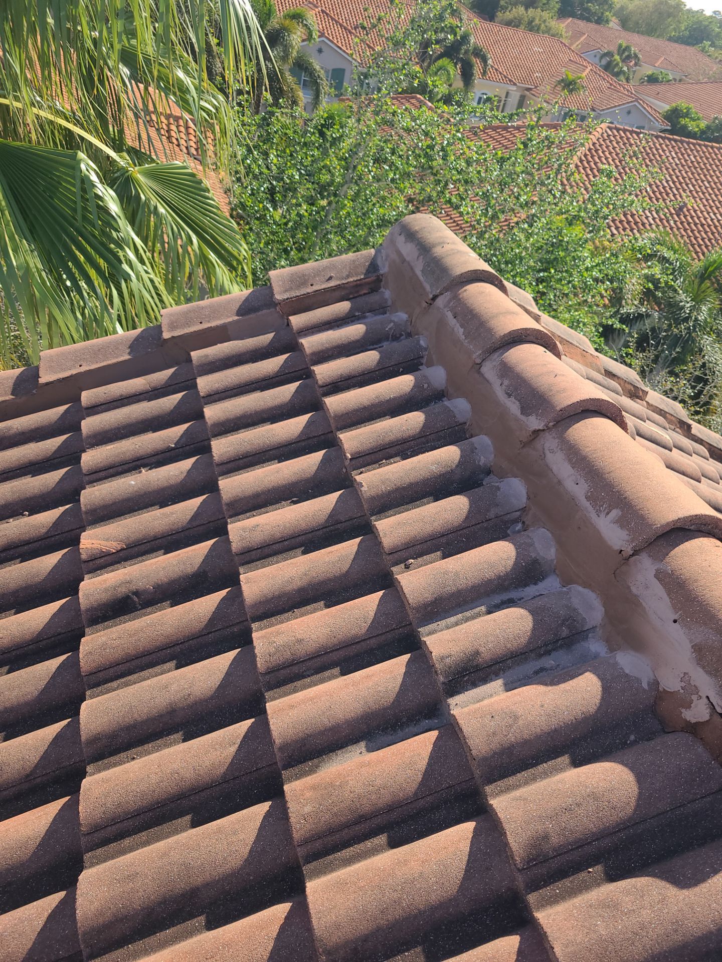 Concrete Tile Roof Repair and Ridge Cap Maintenance in Hypoluxo by Aastro Roofing