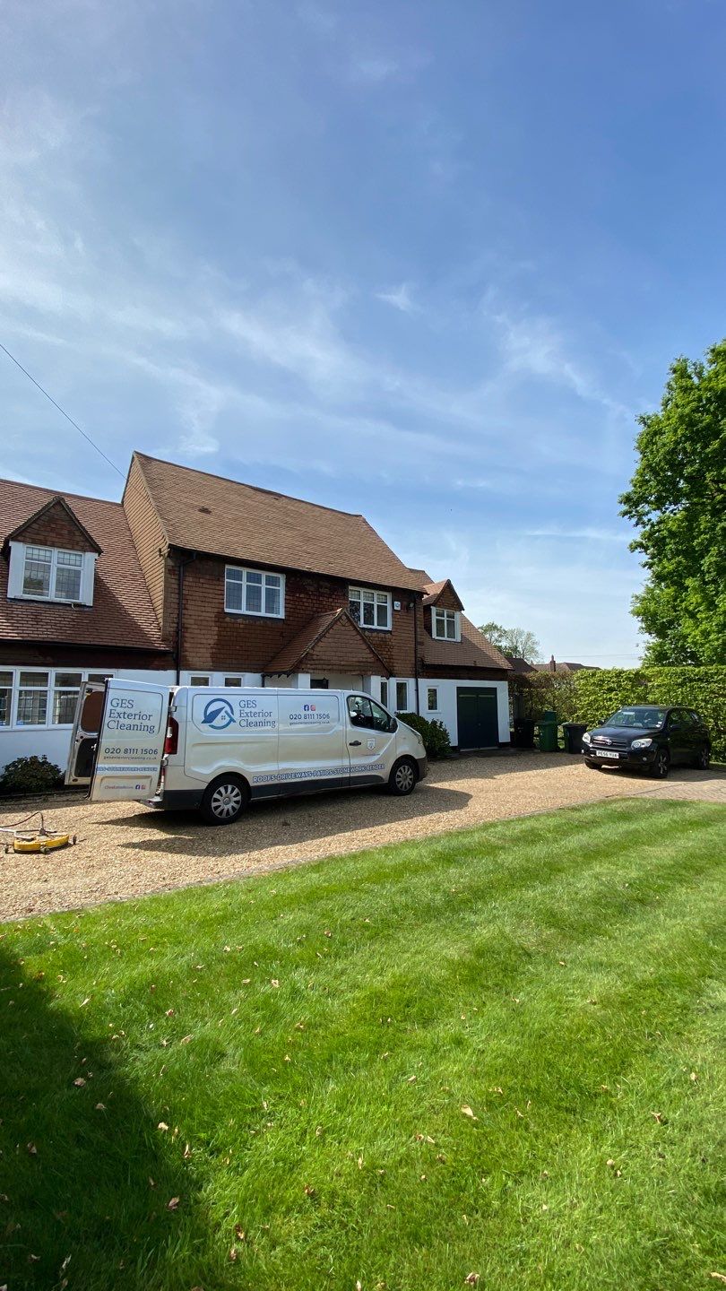 Roof Clean - Moss Removal using Honda 15lpm Low Pressure Washing Machine by Ges Exterior Cleaning ltd