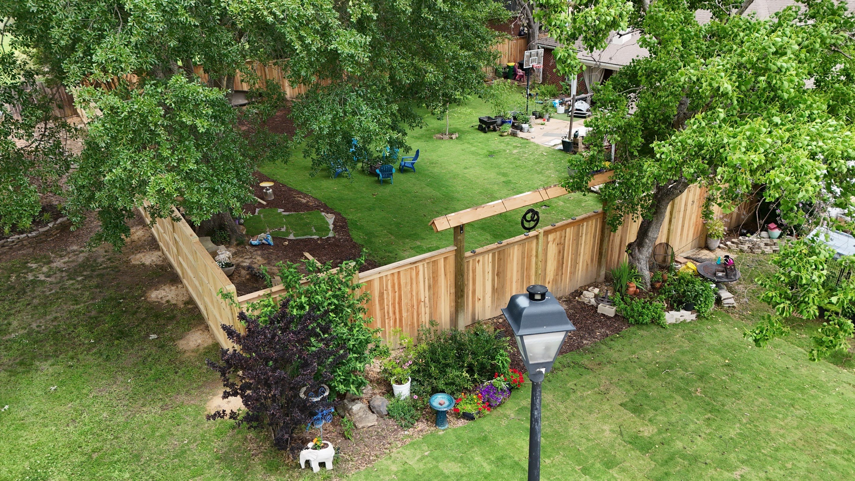 8' Cedar Good Neighbor 6x6 w/Decorative Opening by Roberson Construction LLC