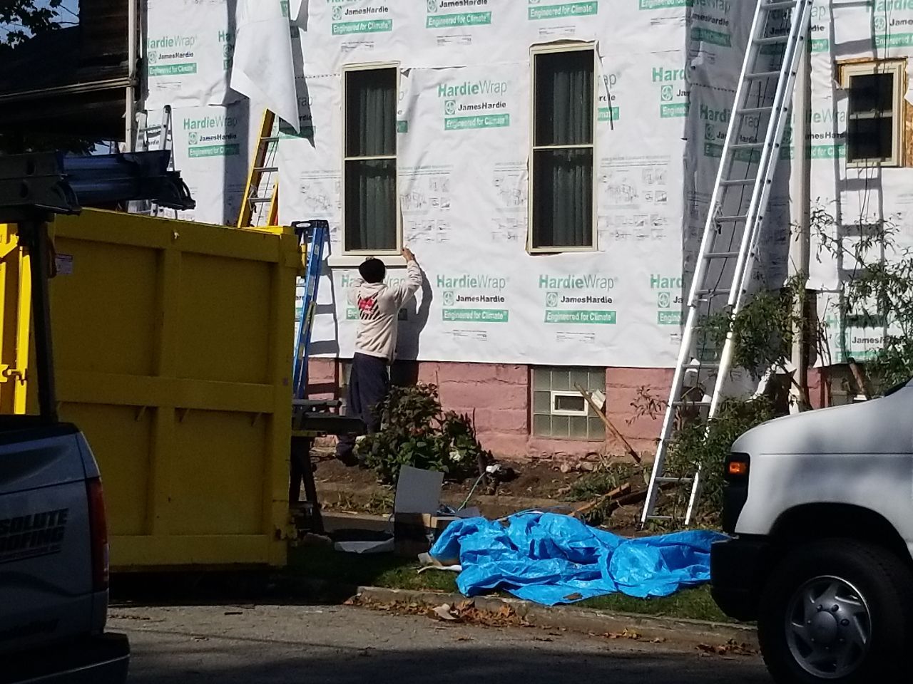 Fire damaged home in Tremont by Absolute Roofing and Construction