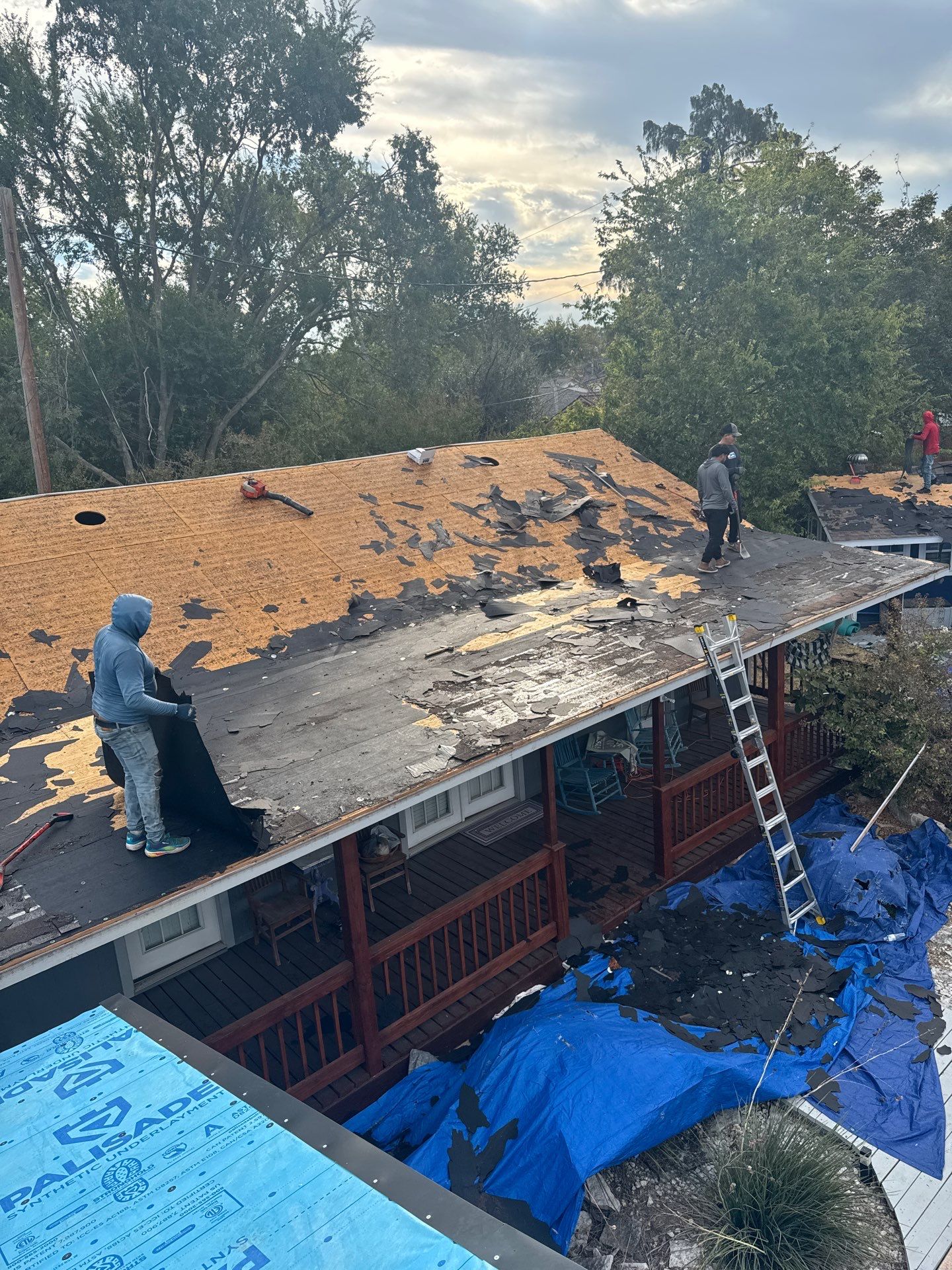 Residential Roof Replacement using Matte Black 24g by Action Exteriors Austin