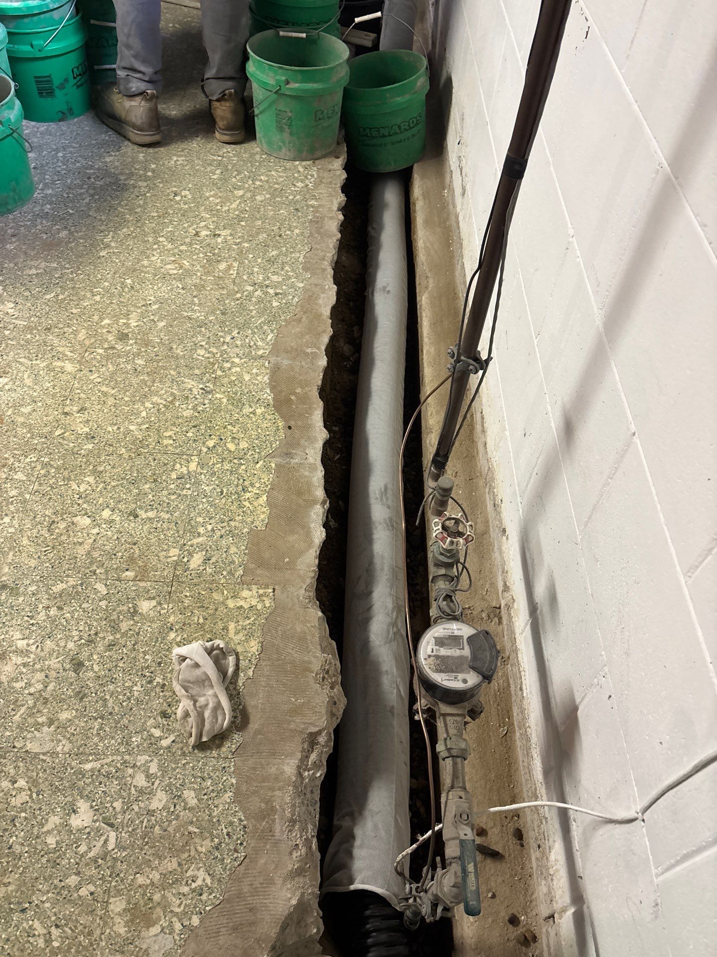 Drain Tile in Roseville for Carston by Waterproofing Northeast