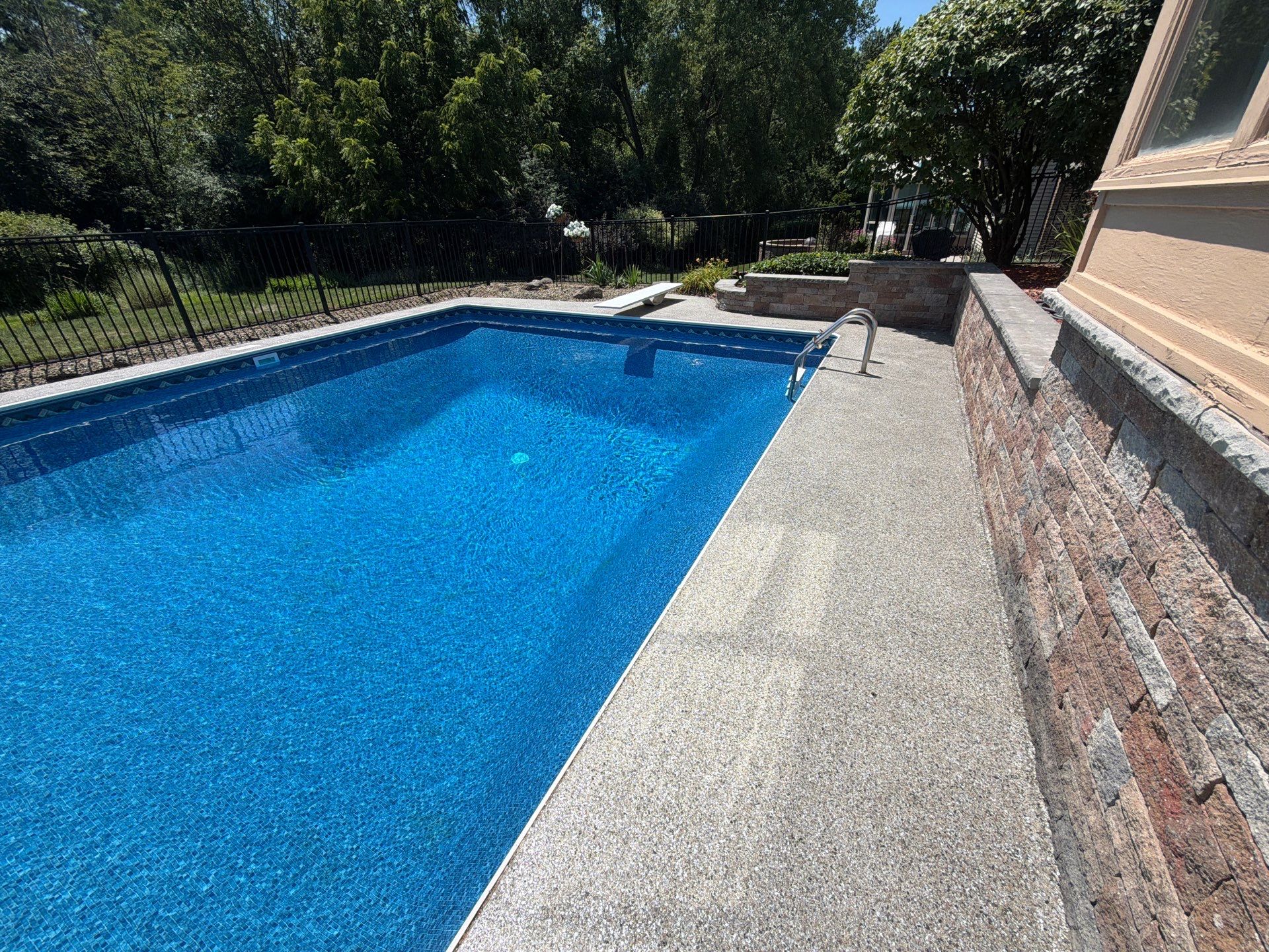 Vintage Shalestone Pool Deck by NG Masonry & Construction LLC