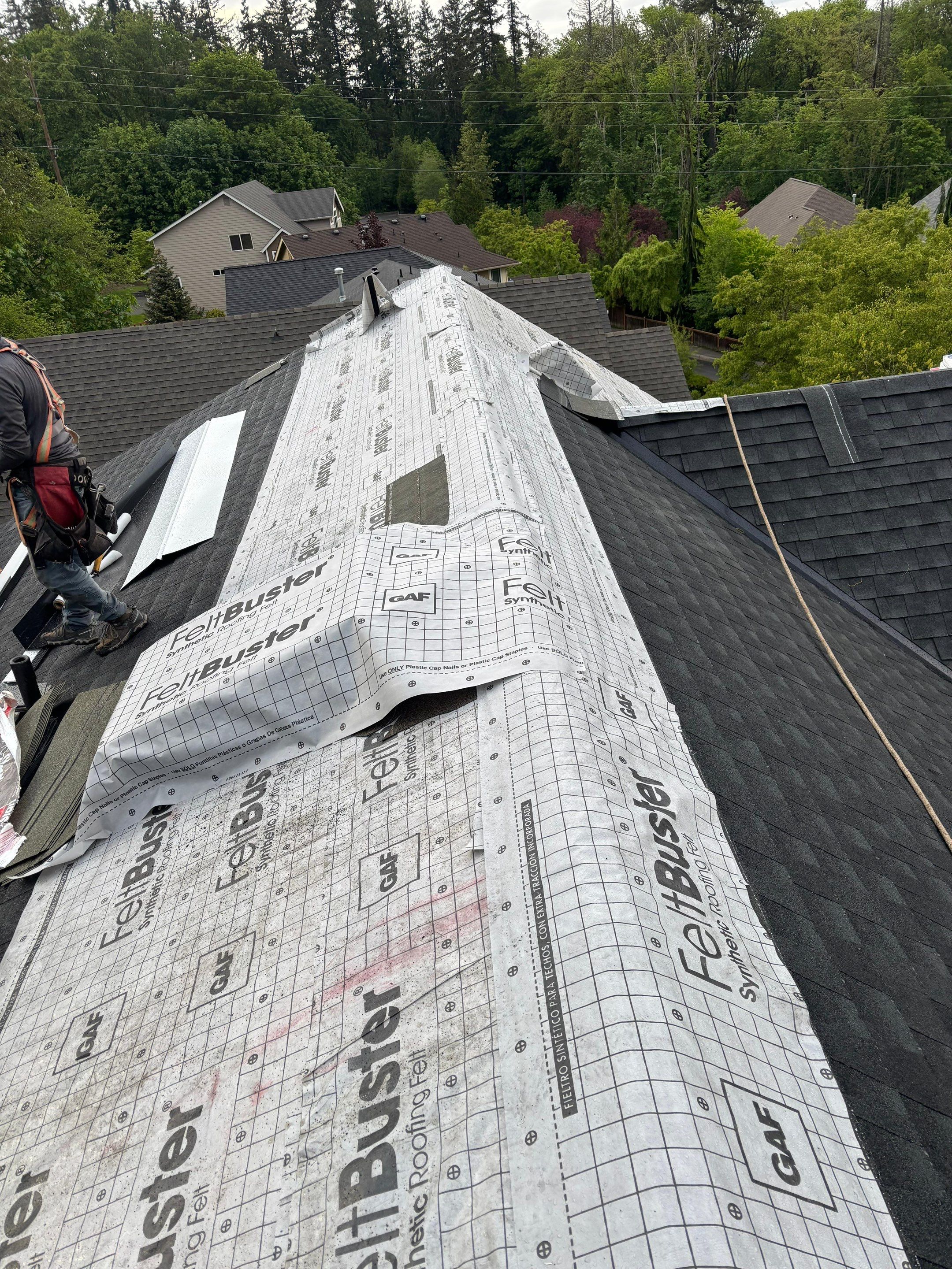 Residential Roofing Installation using GAF UHDZ Shingles by Roofing Formula LLC