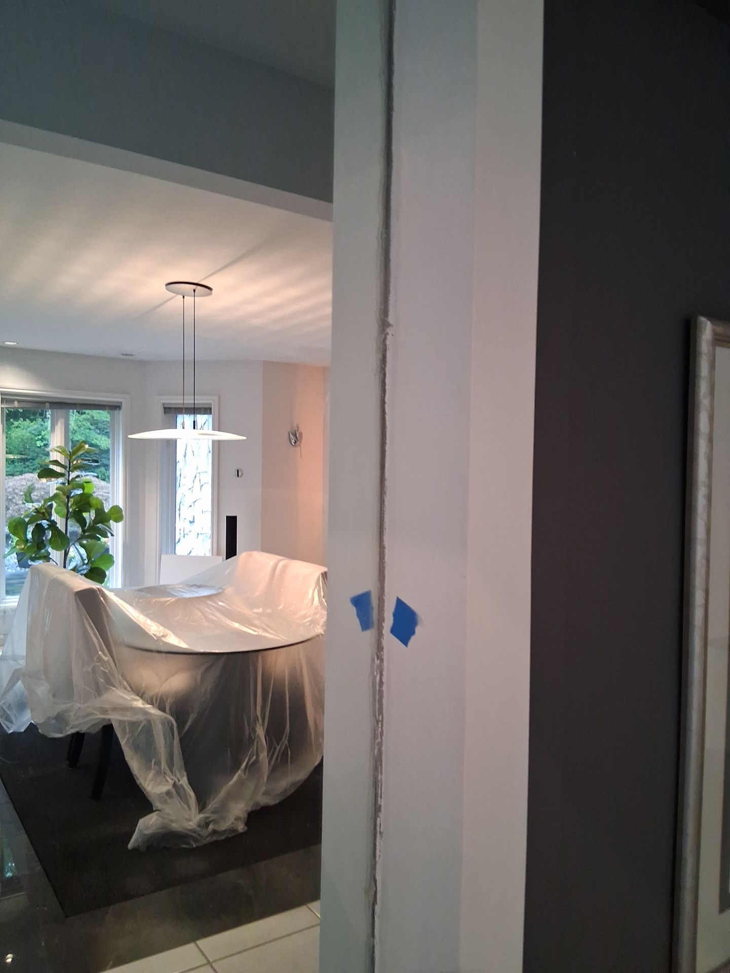 Bedford Residential Interior Painting and Ceiling Water Damage Repair by The Persnickety Painters