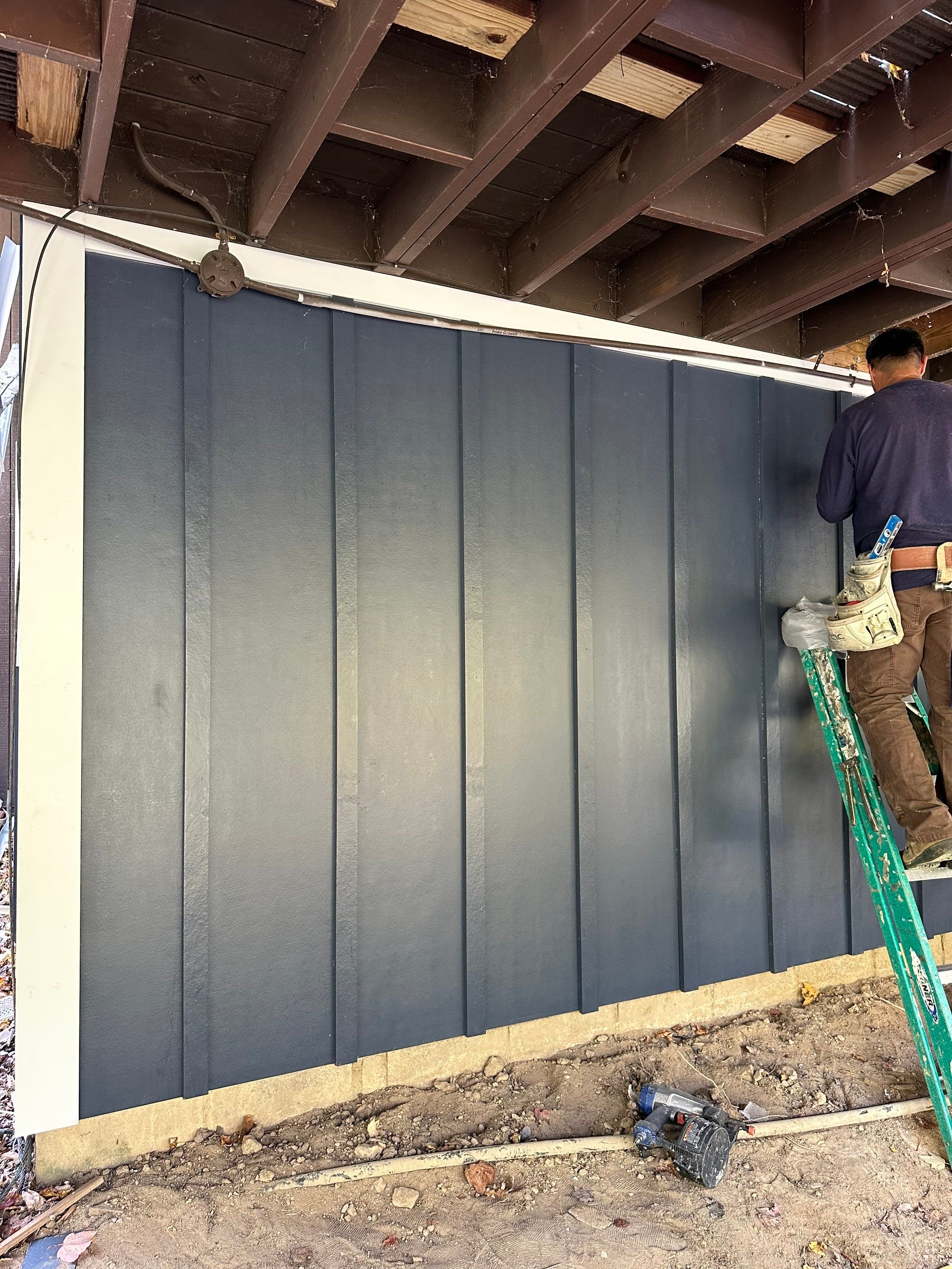 Siding Installation using James Hardie Board & Batten Siding by Best Roofing & Siding Company