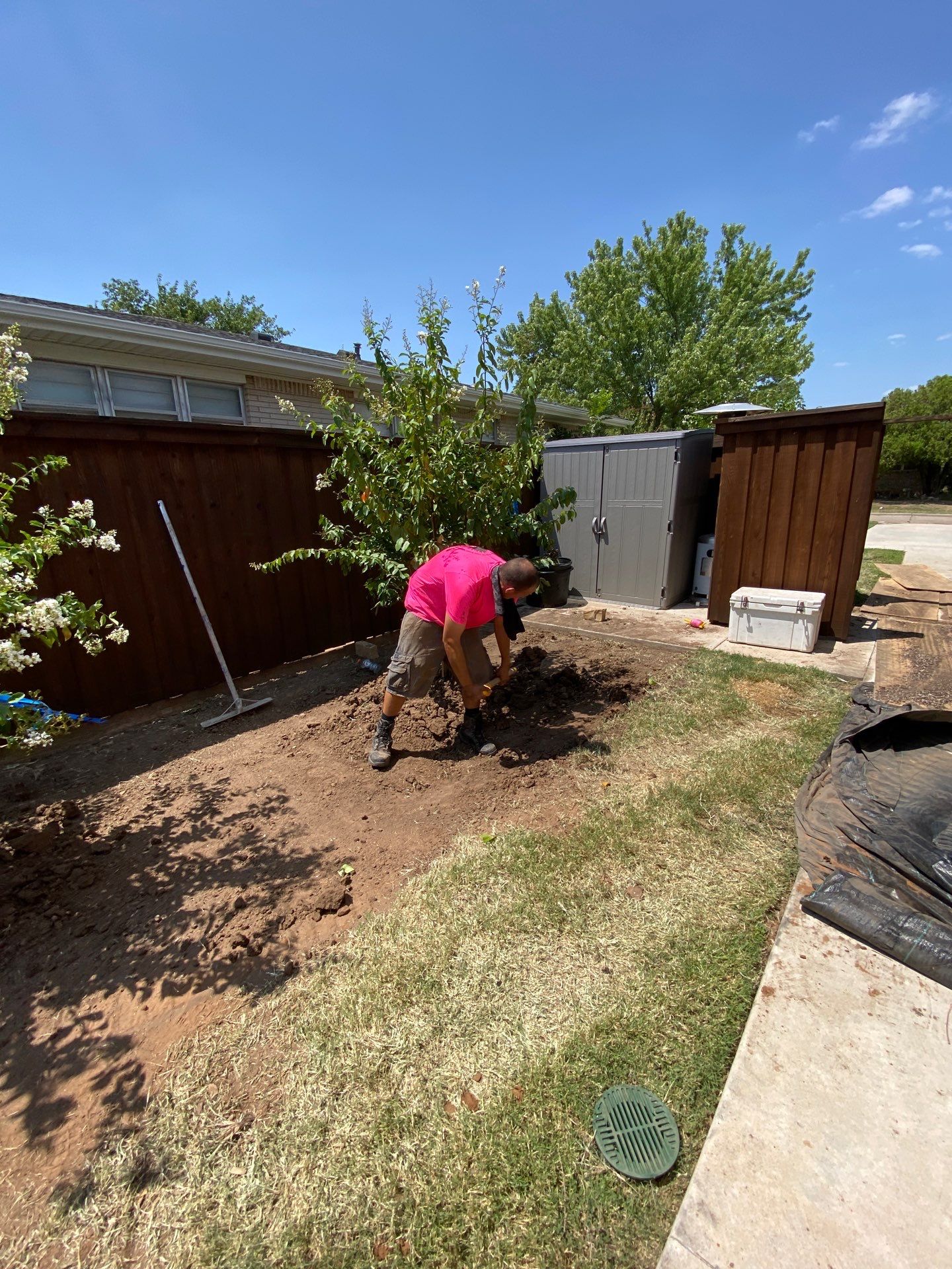 Landscape using Crepe Myrtle Plant by Clays Services Inc