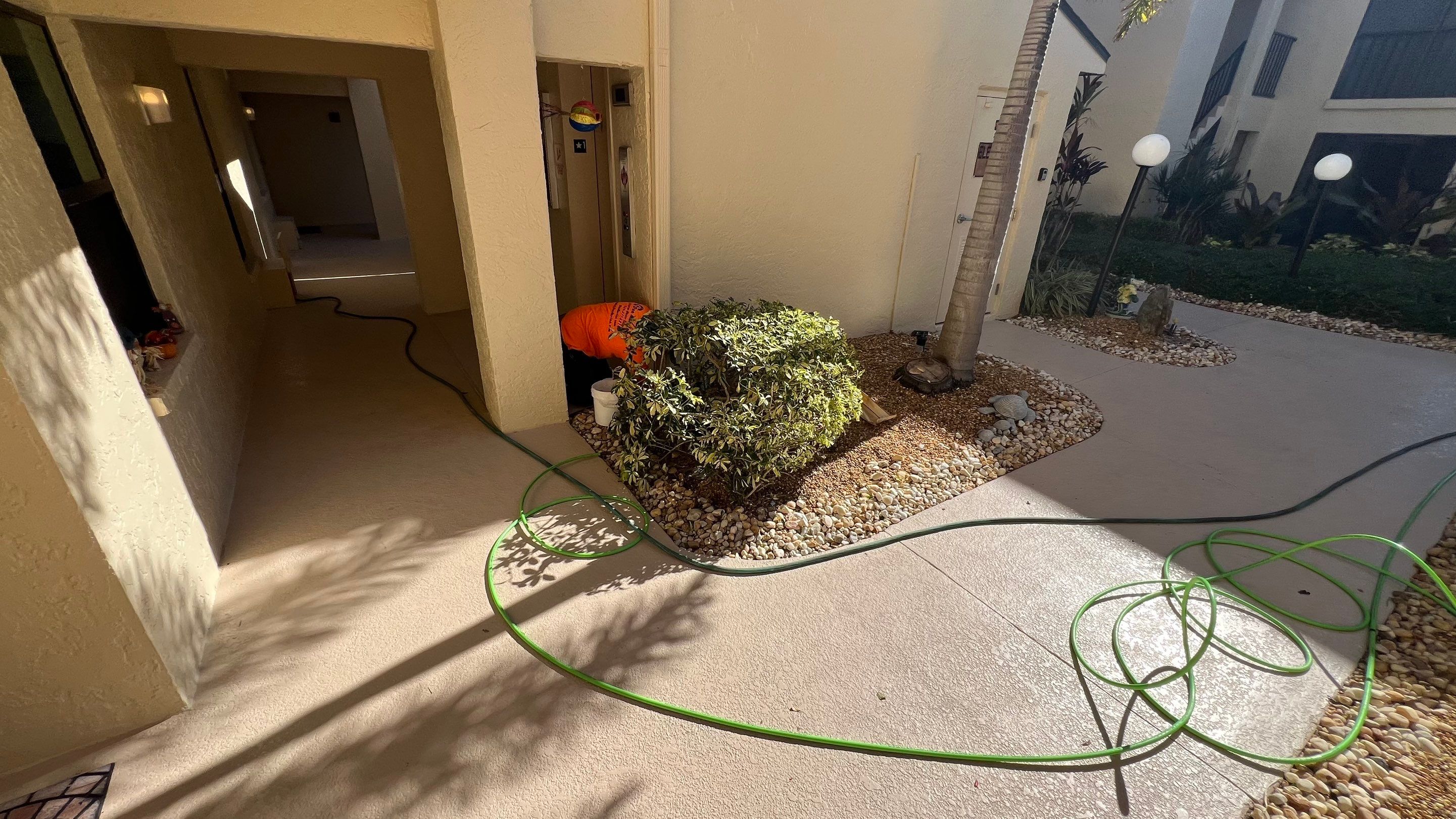 Condo Gutter System Jetting by APS Power & Water