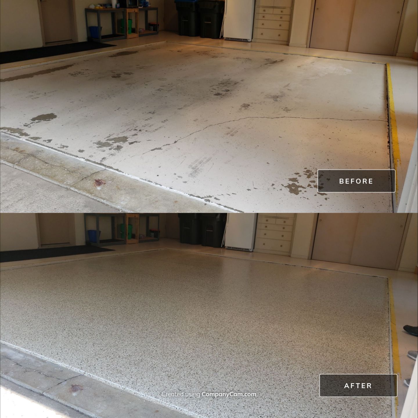 Fort Dodge Driftwood Garage Floor Coating by Revival Concrete Coatings