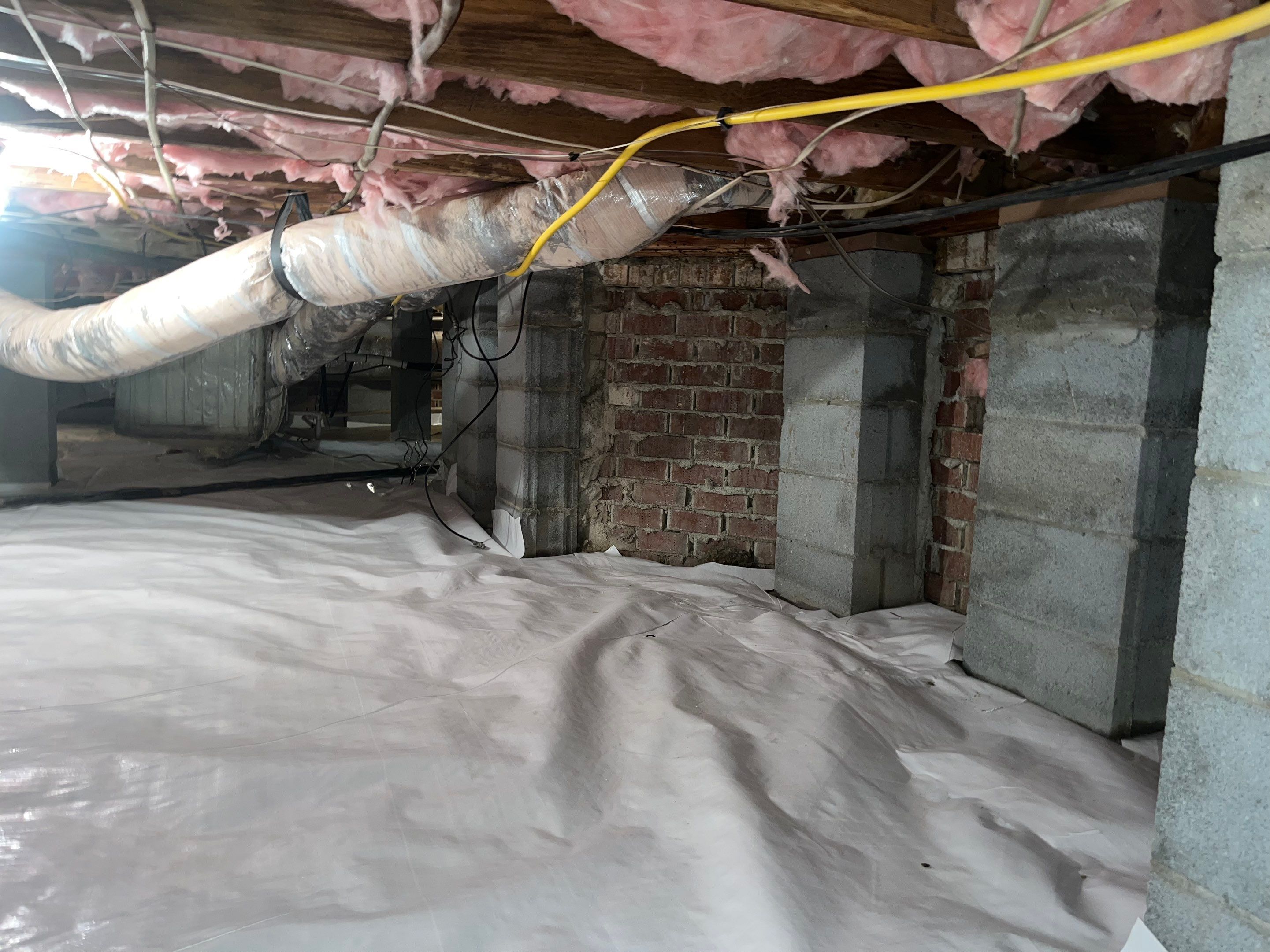 Dehumidifier and Moisture Barrier install with Structural repairs. by Impact Crawlspace
