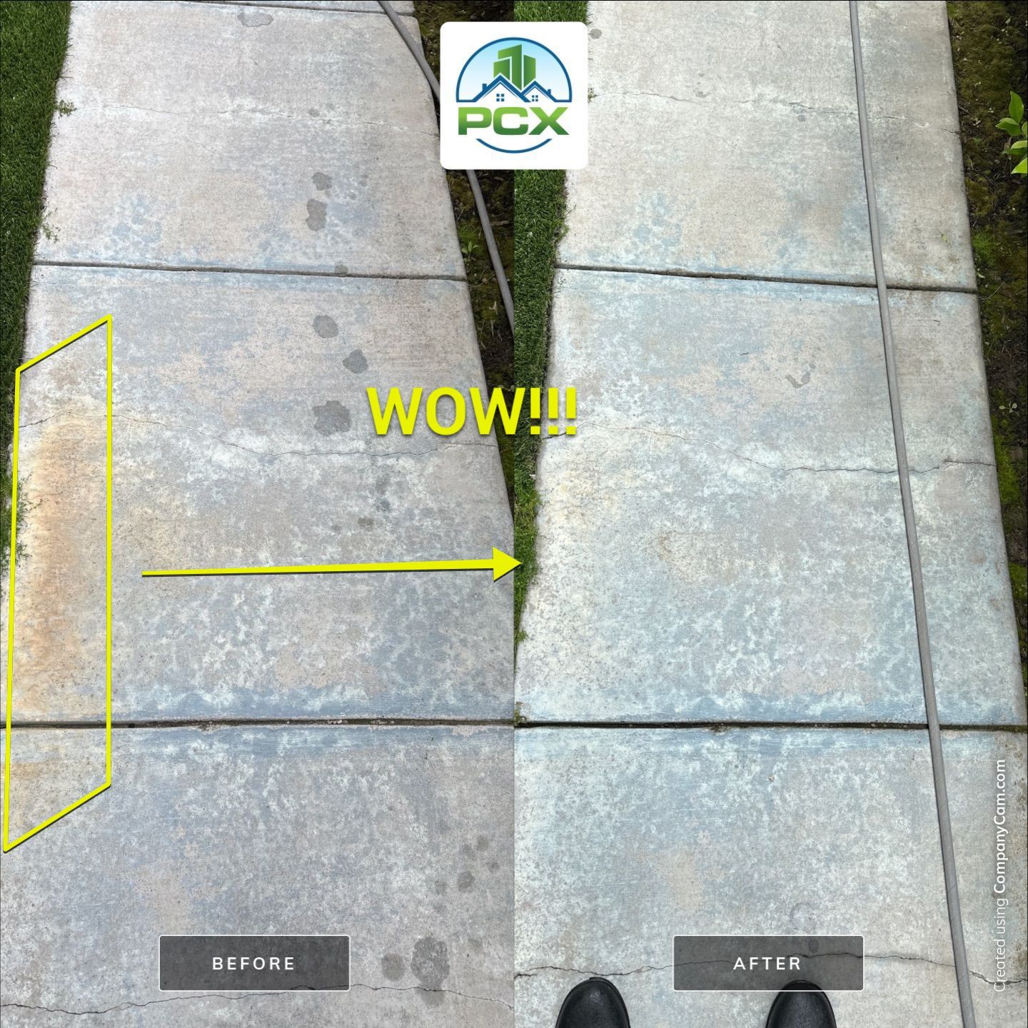 No chemical pressure wash by Property Cleaning Experts