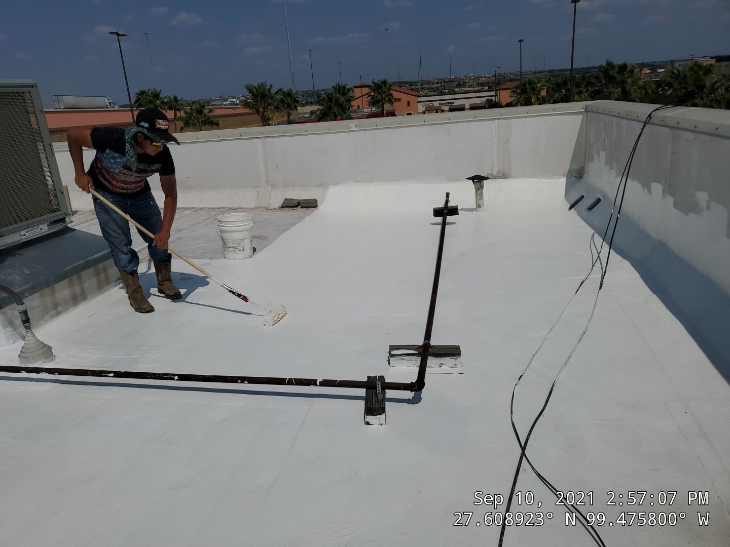 Commercial Roofing Repair using Silicon Roof Coating by JM Flores Roofing & Construction, Inc