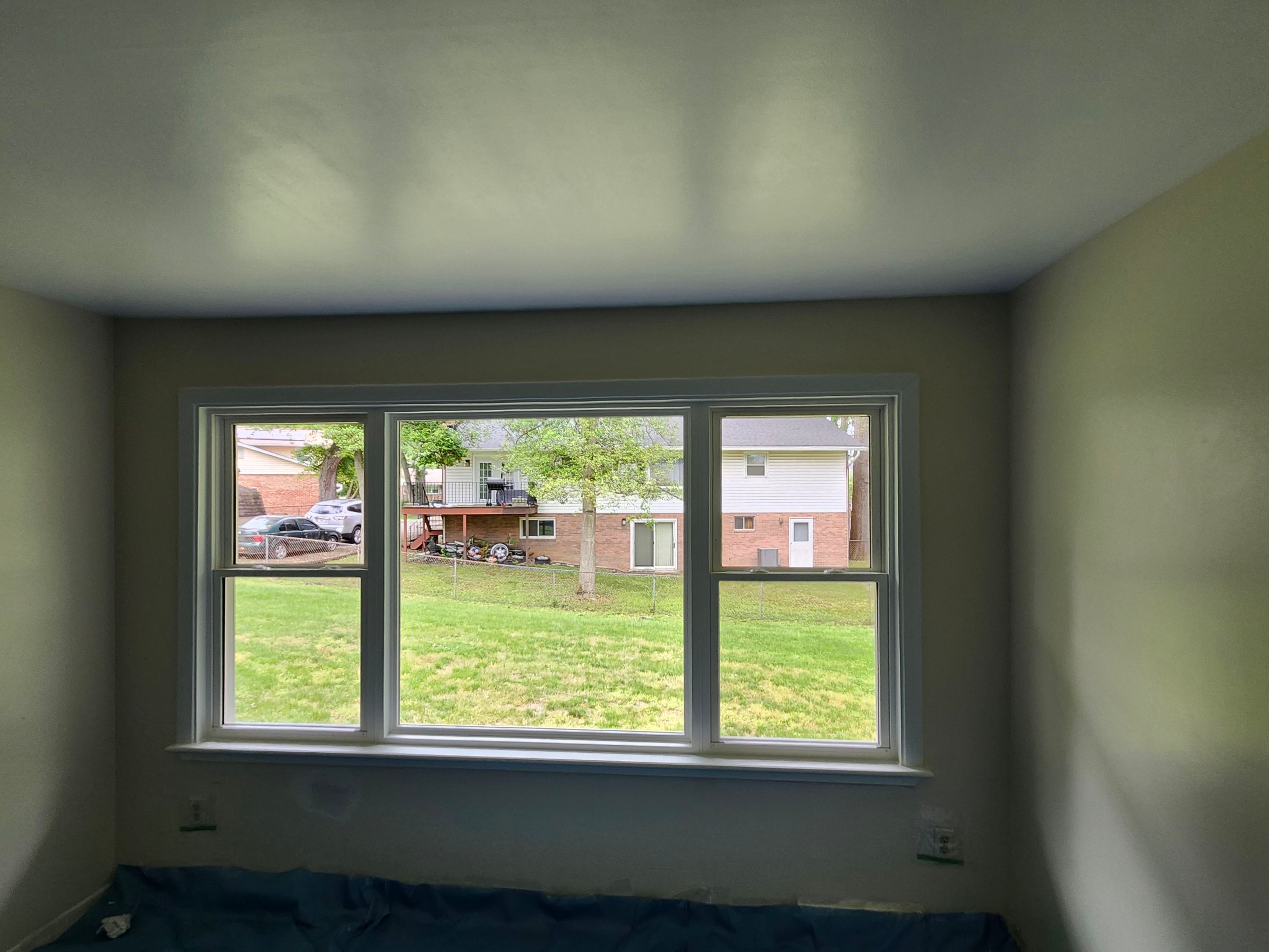Bow window replacement with flat window by Window Depot of Annapolis