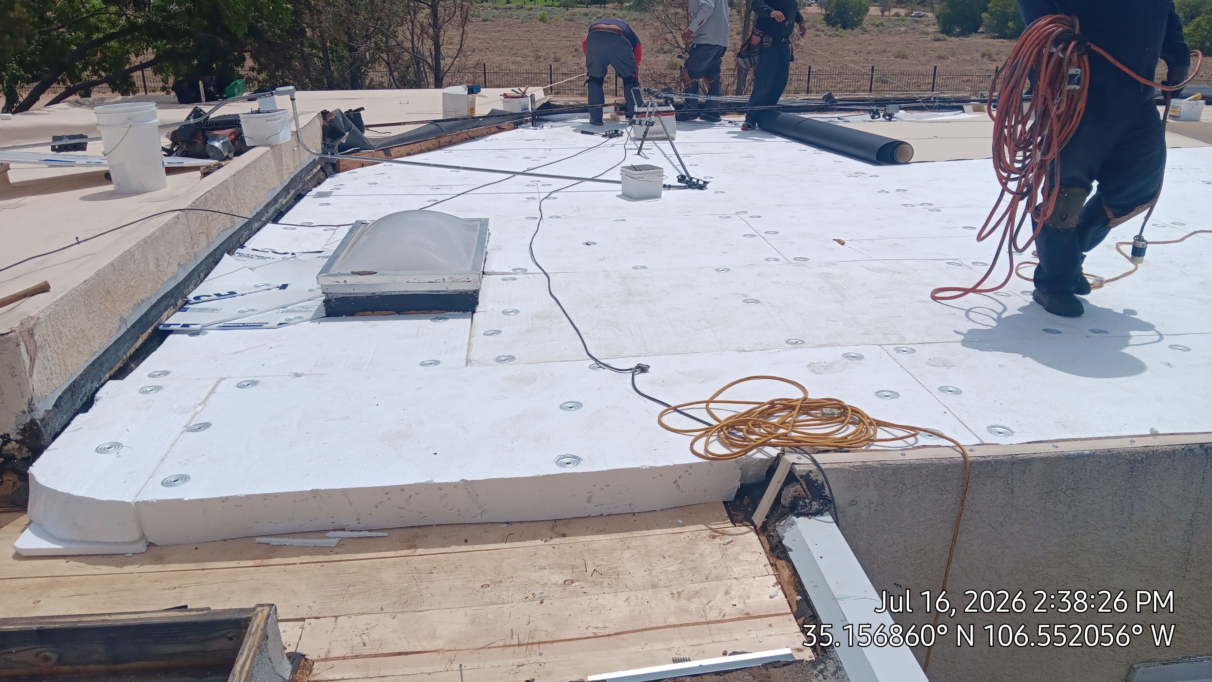Albuquerque TPO Roof Replacement in the Northeast Heights EPS Slope and Custom Skylights by Doyle Roof Masters Inc