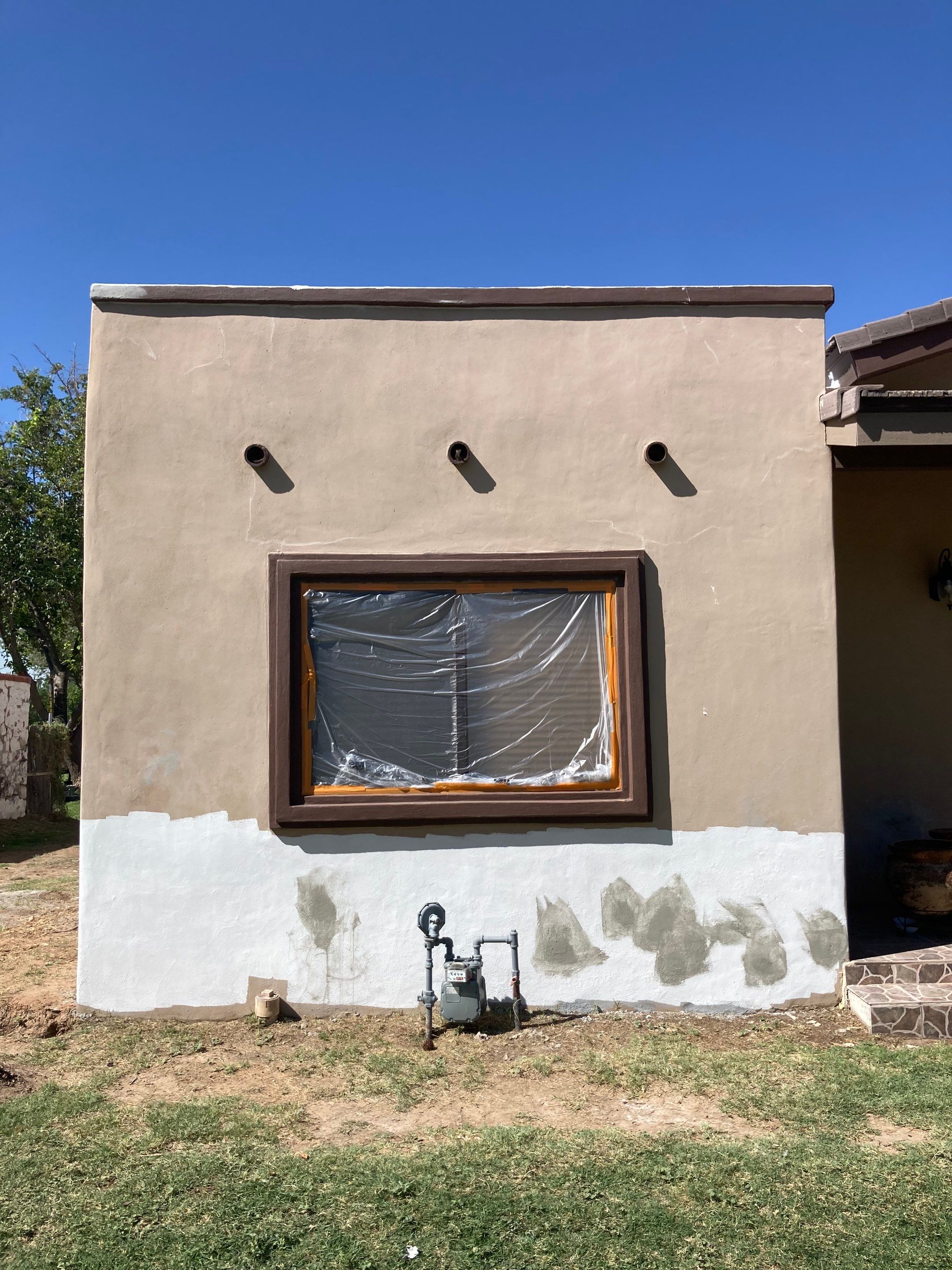 Significant Stucco Damage and Repair by Regal Renovate