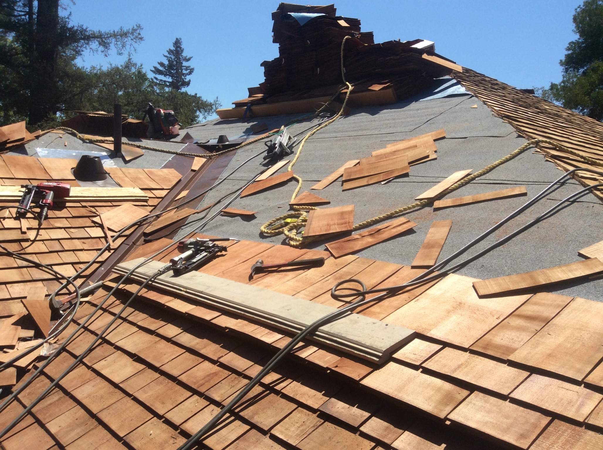 Custom Cedar Shake Roof Replacement for Saratoga Craftsman Home by Eastman Roofing & Waterproofing Inc.