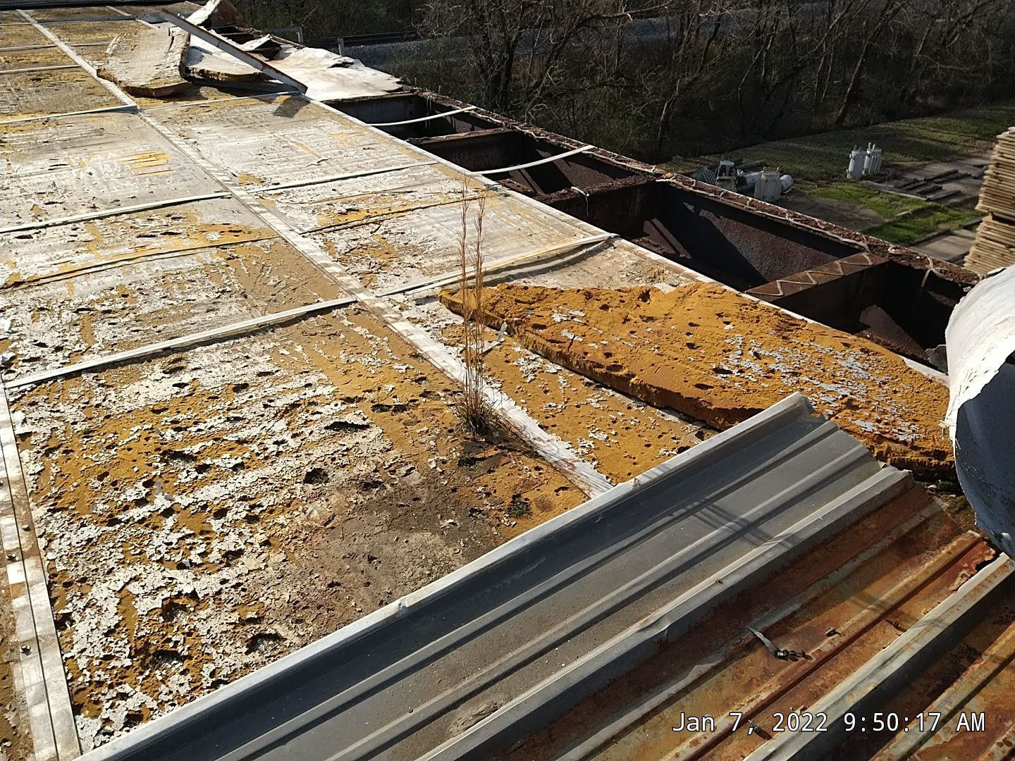 Commercial Roofing Installation using Aluminum Roofing panels by Hostetler Roofing