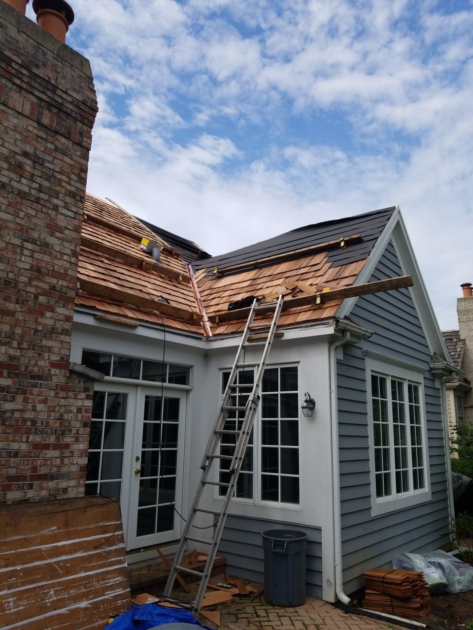 Cedar Roof Installation in Lake Forest by Custom Installations, Inc.