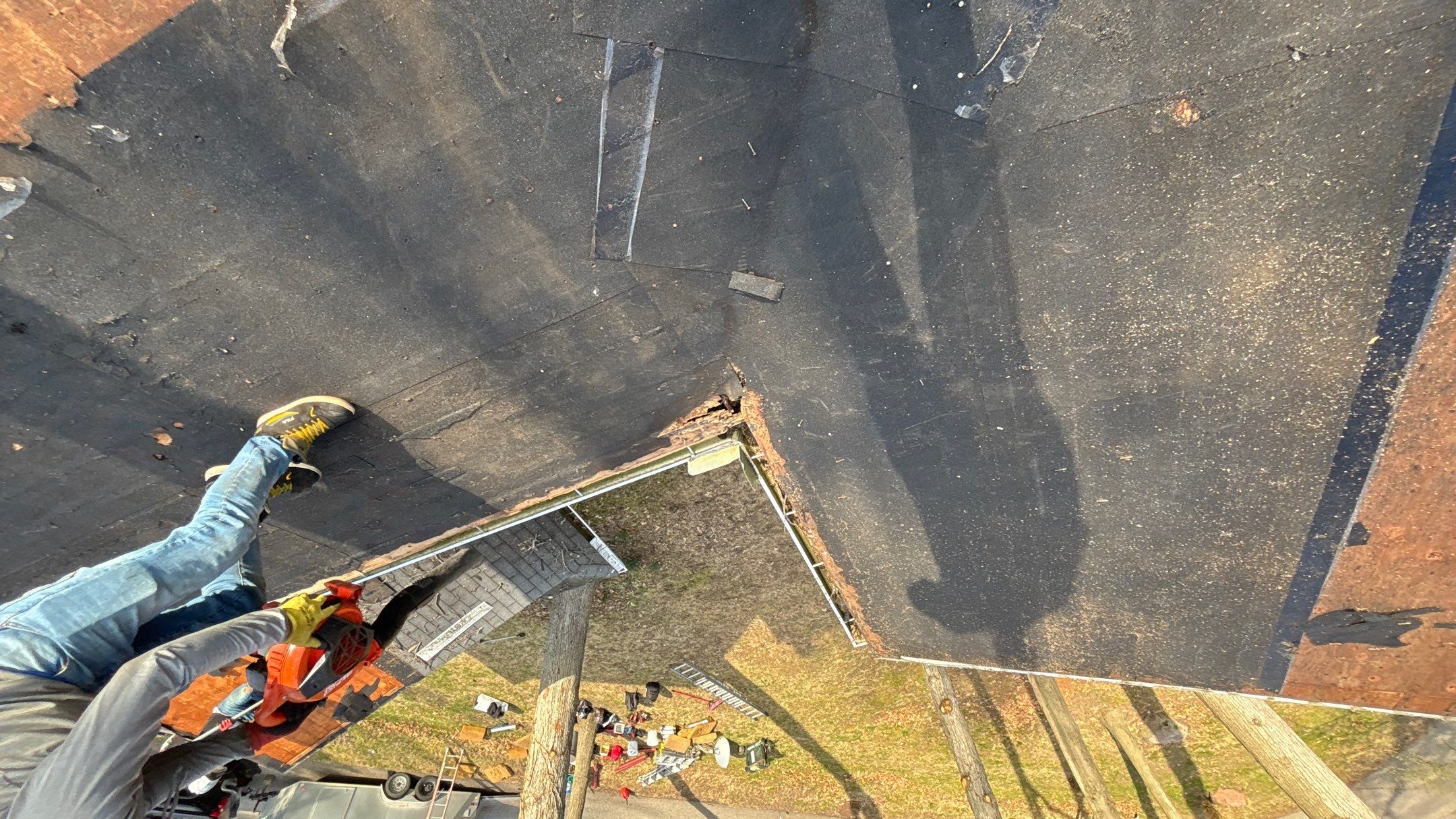 Roof Replacement using CertainTeed Landmark Moire Black by 180 Contractors