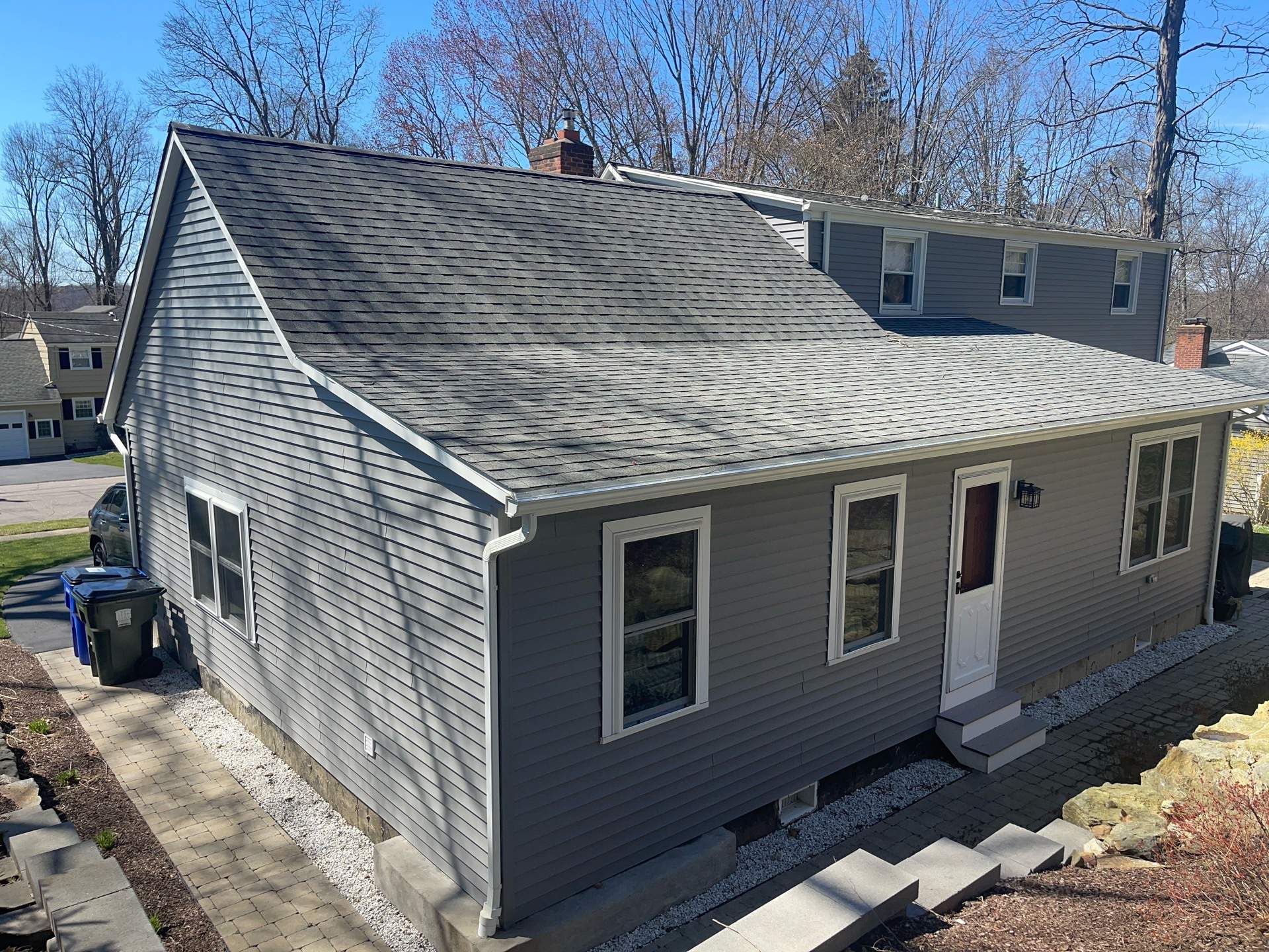 Residential Roofing Installation using Tamko Slatestone gray by A Plus Exterior