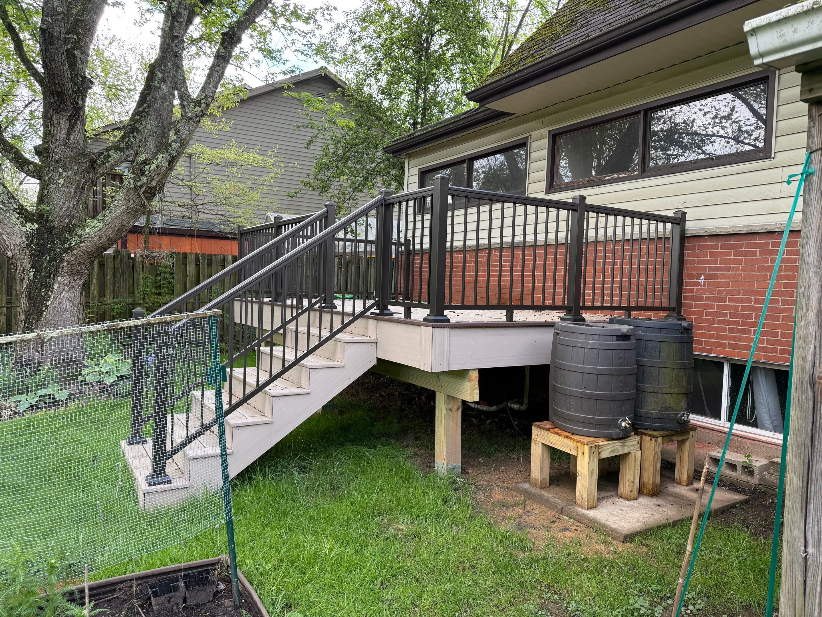Deck and door install by Cousins Roofing Siding & Decks