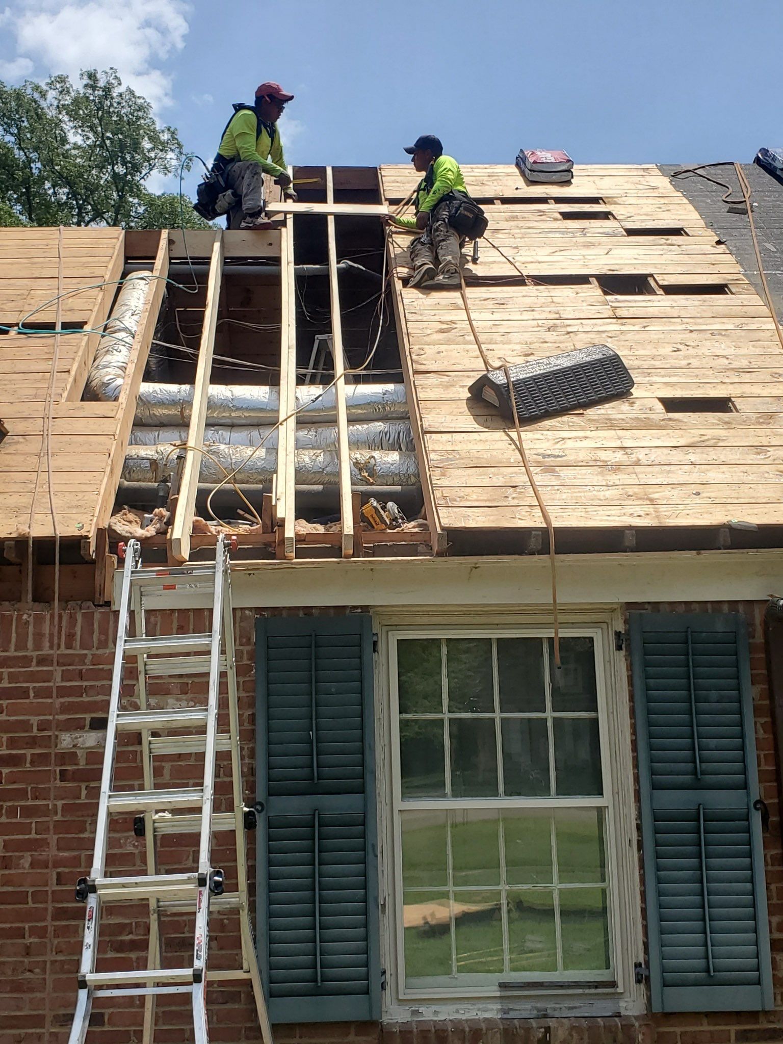 Full Roof Replacement with gutter upgrade after tree impact damage in East Memphis by Revival Roofing Services
