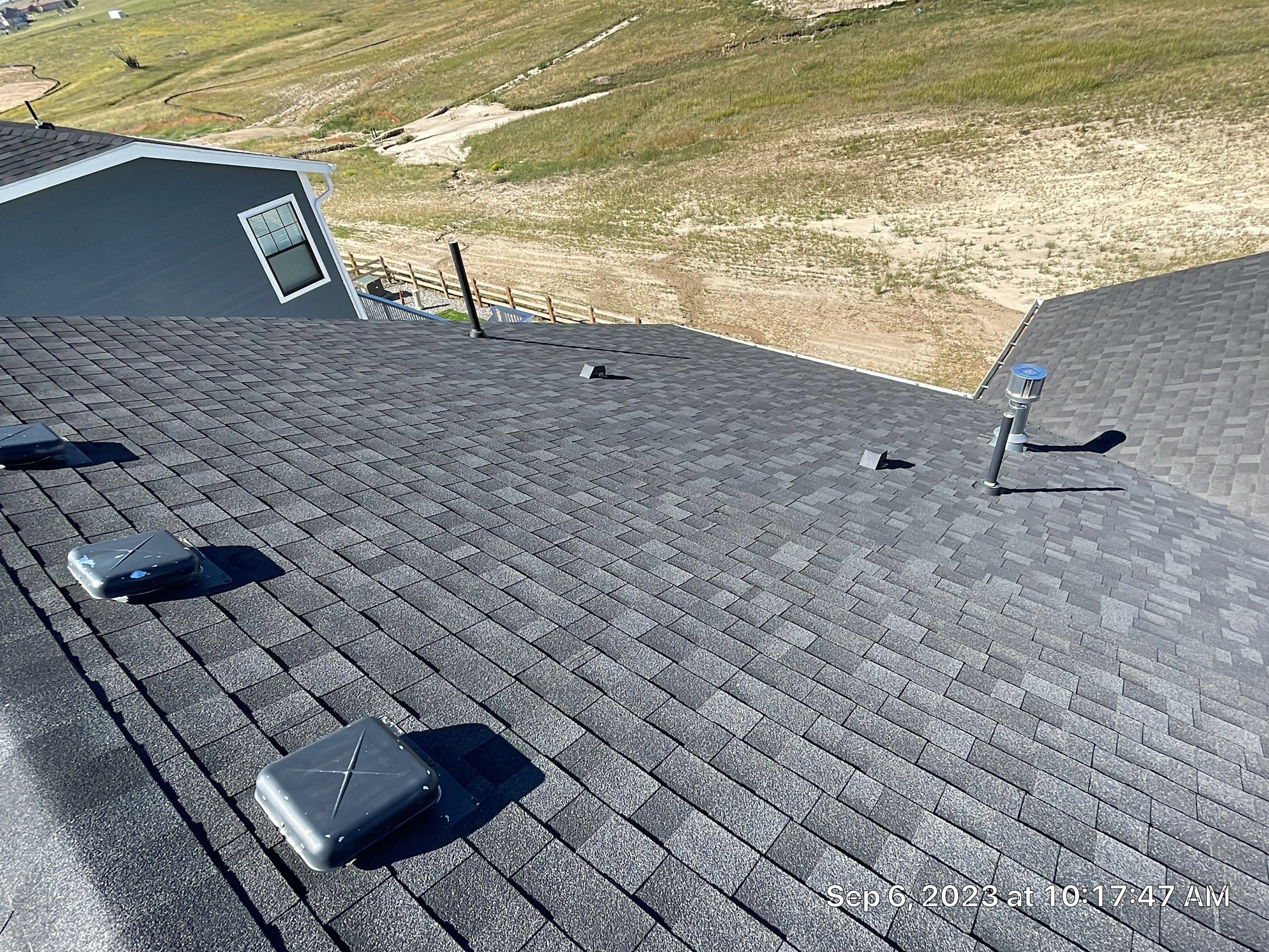 Residential Roofing Installation using Atlas Pinnacle Impact Black Shadow by Blue Peaks Roofing LLC 