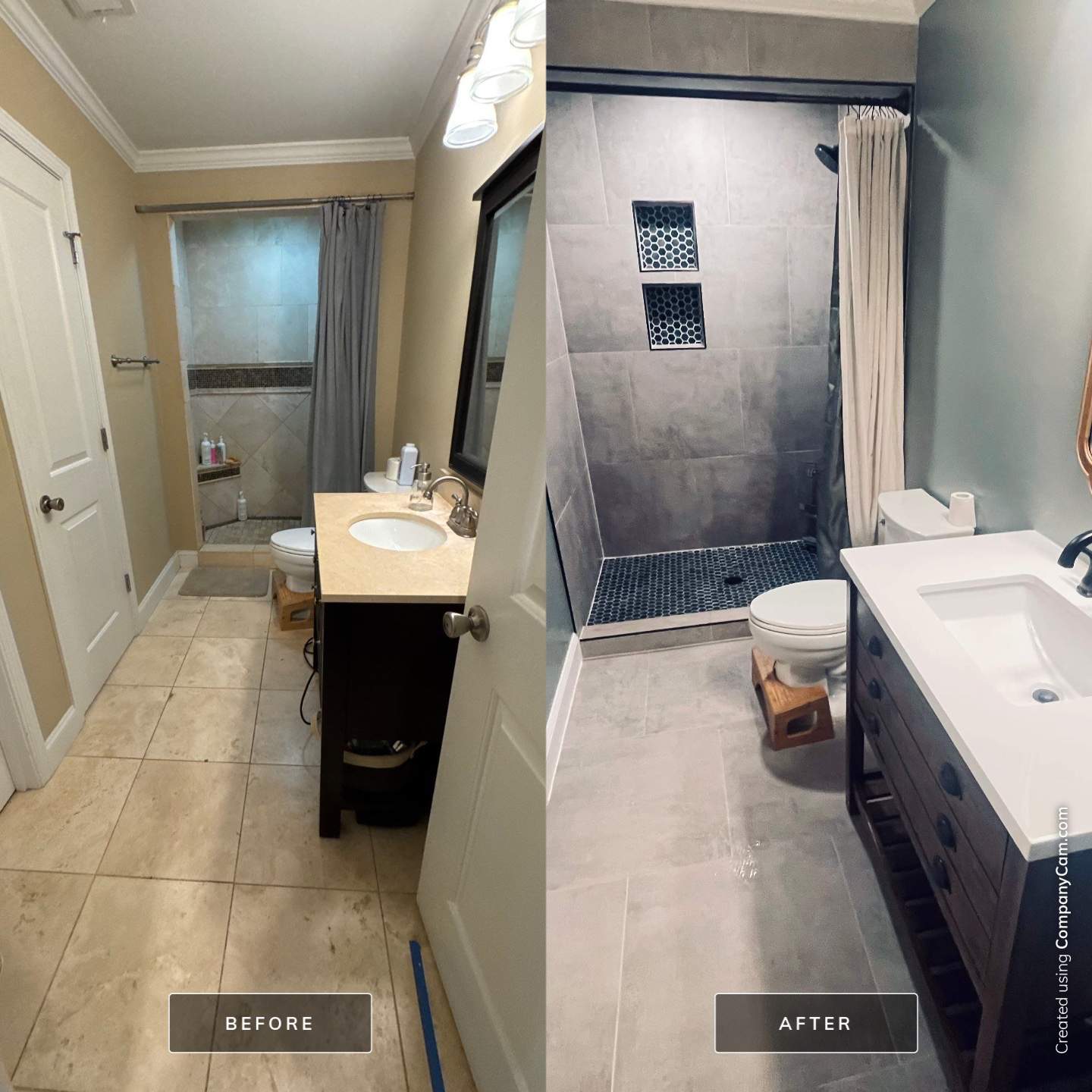 Basement bathroom remodel by Prudencio