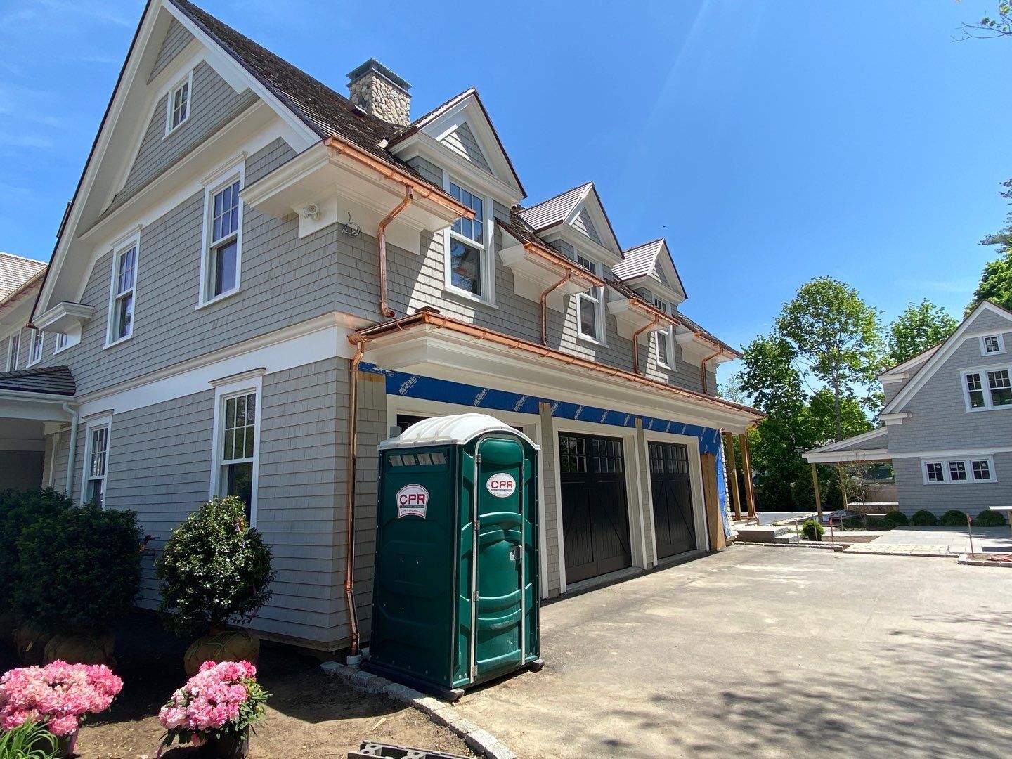Gutter Installation using 6" Half Round Copper and Fiberglass Gutters in Duxbury, MA by Gutter Pro Enterprises