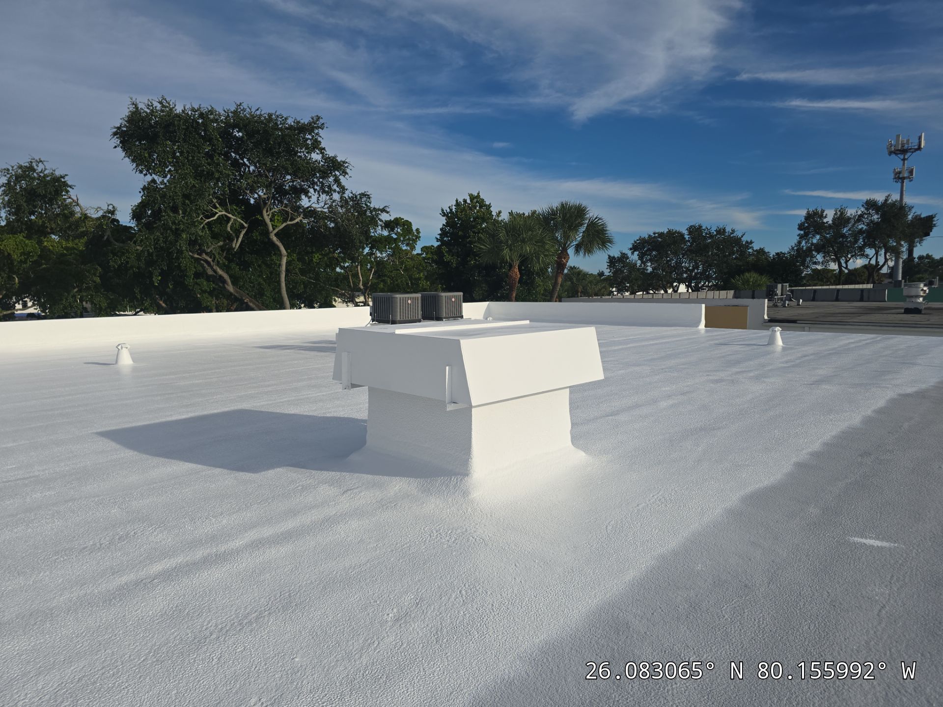 Fort Lauderdale Commercial Roof Restoration with Spray Foam and Silicone Coating by Roof King LLC